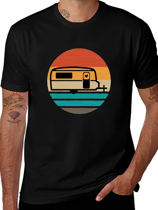 Retro Camper Van Graphic Tee - Adventure Awaits!