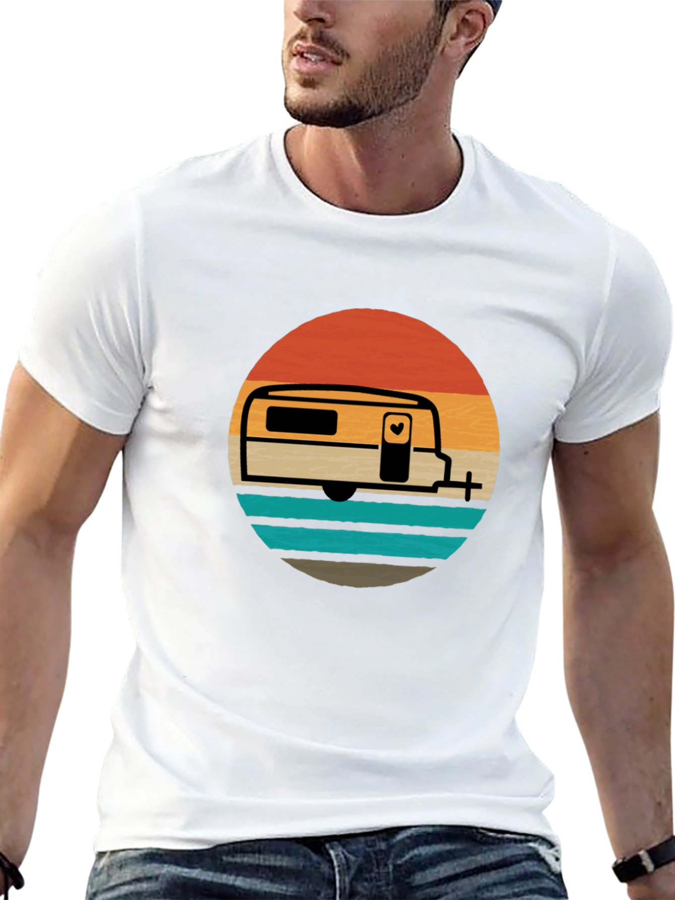 Retro Camper Van Graphic Tee - Adventure Awaits!