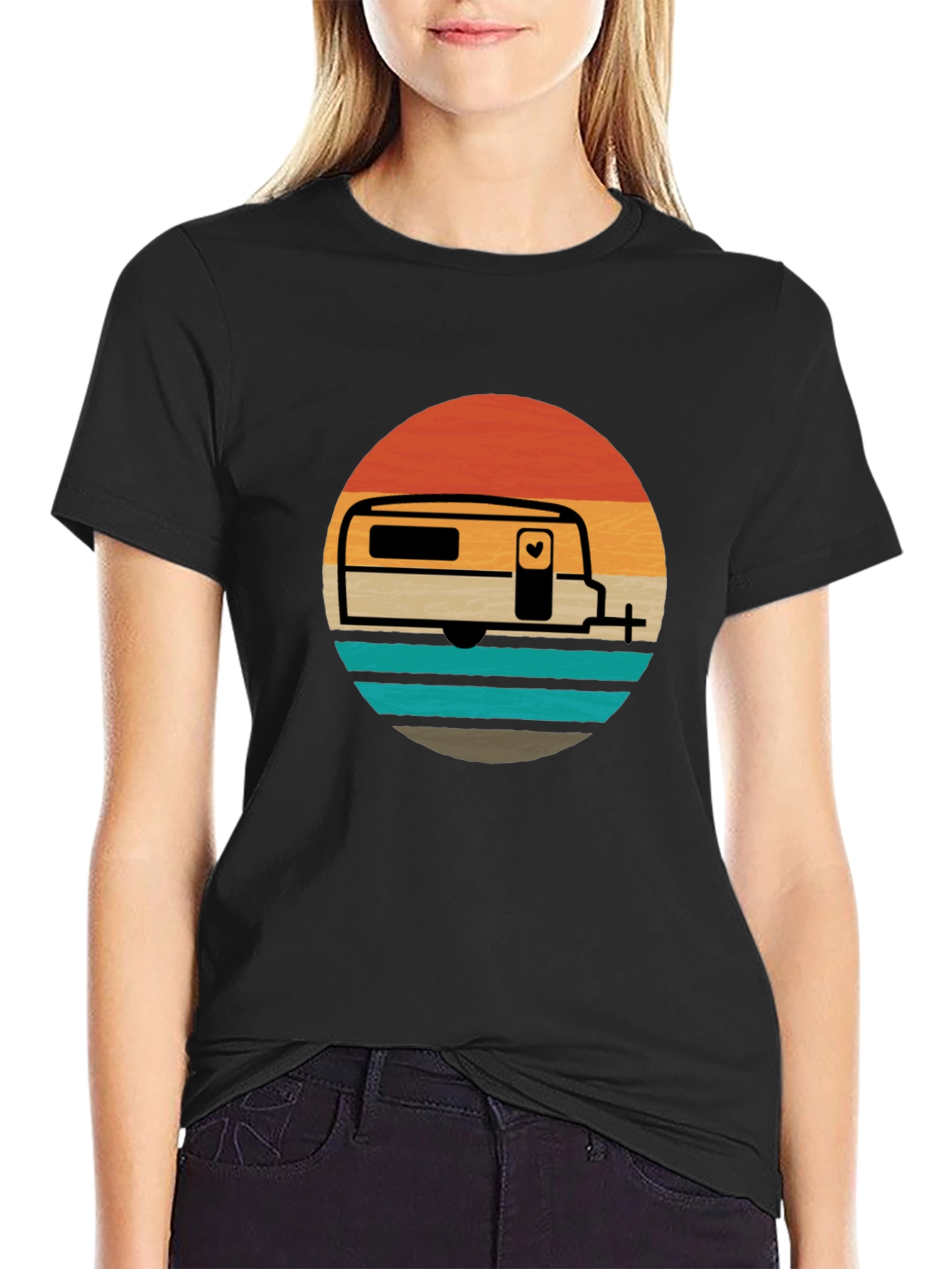 Retro Camper Van Graphic Tee - Adventure Awaits!