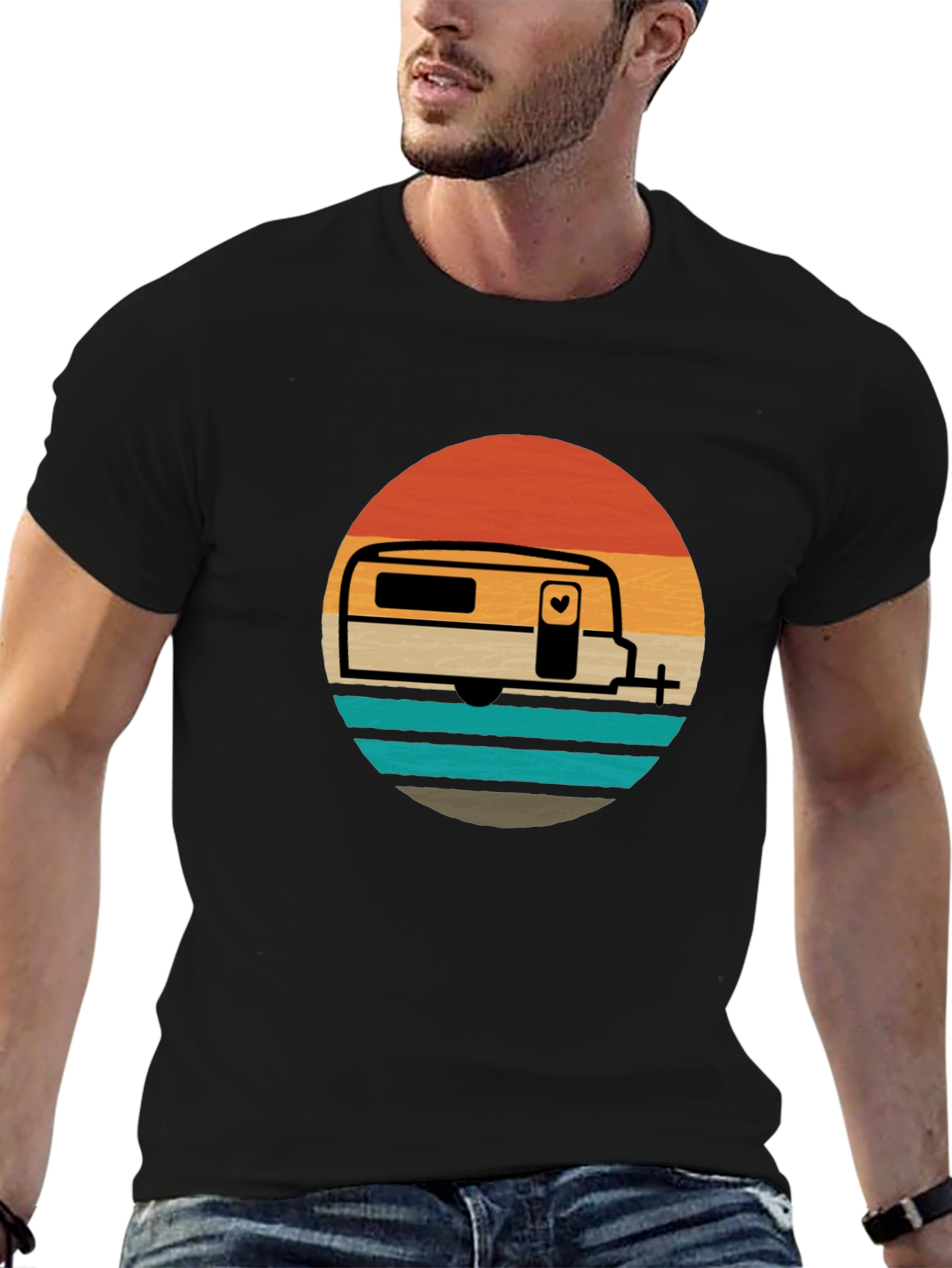 Retro Camper Van Graphic Tee - Adventure Awaits!