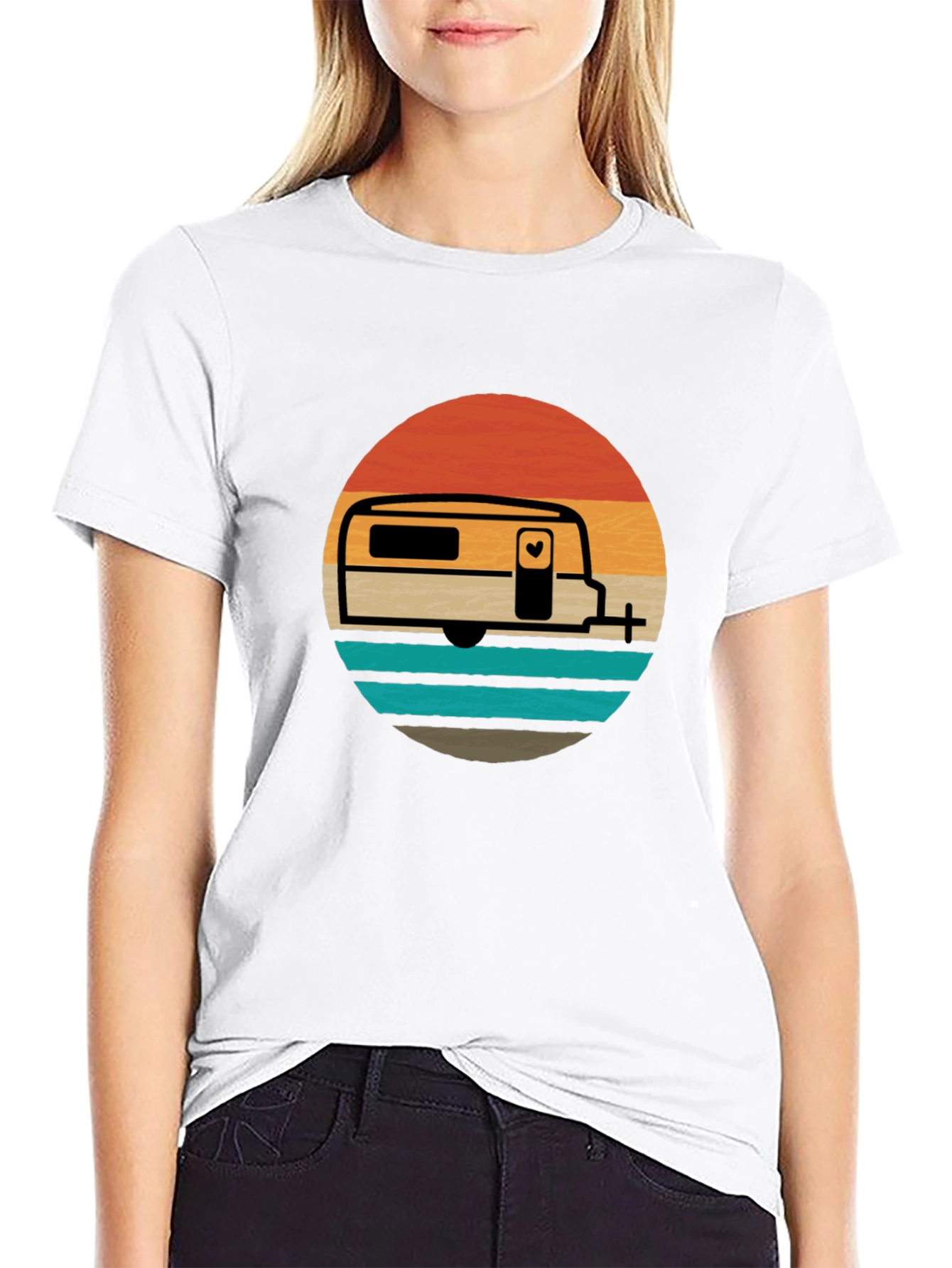 Retro Camper Van Graphic Tee - Adventure Awaits!