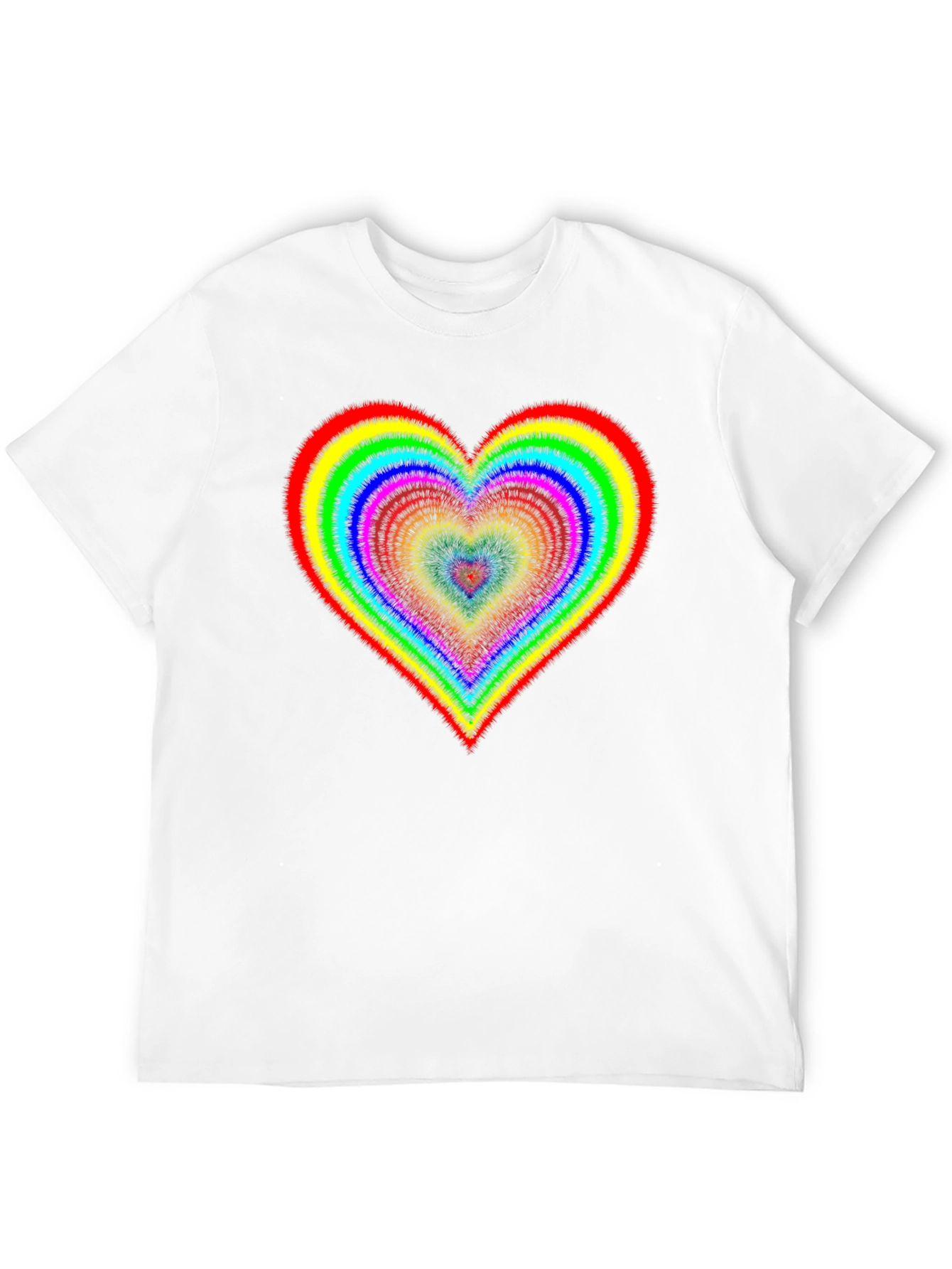 Rainbow Heart Graphic Black T-Shirt