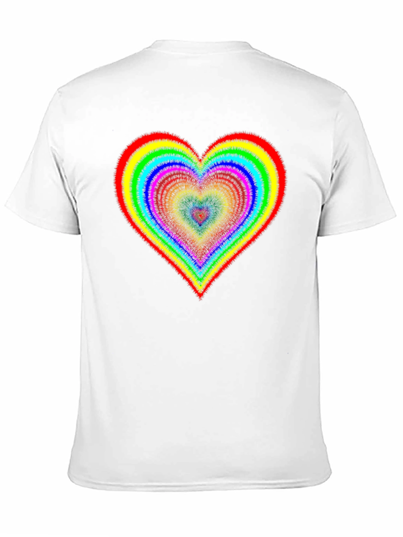 Rainbow Heart Graphic Black T-Shirt