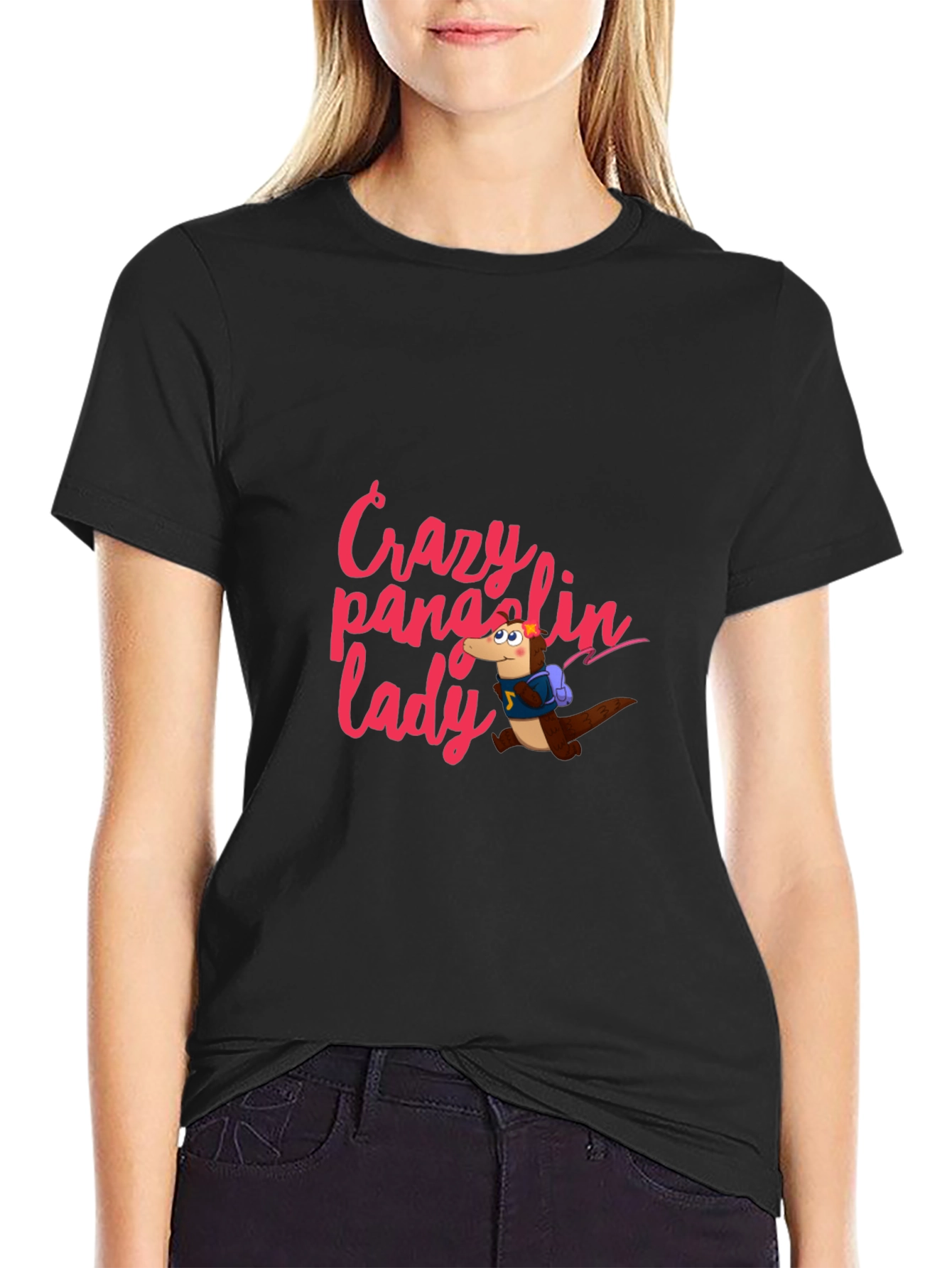 Crazy Pangolin Lady Graphic Tee