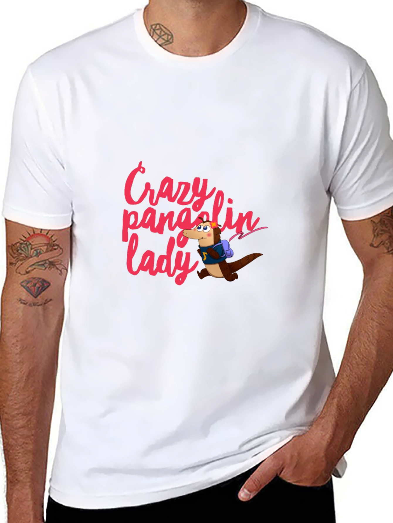 Crazy Pangolin Lady Graphic Tee