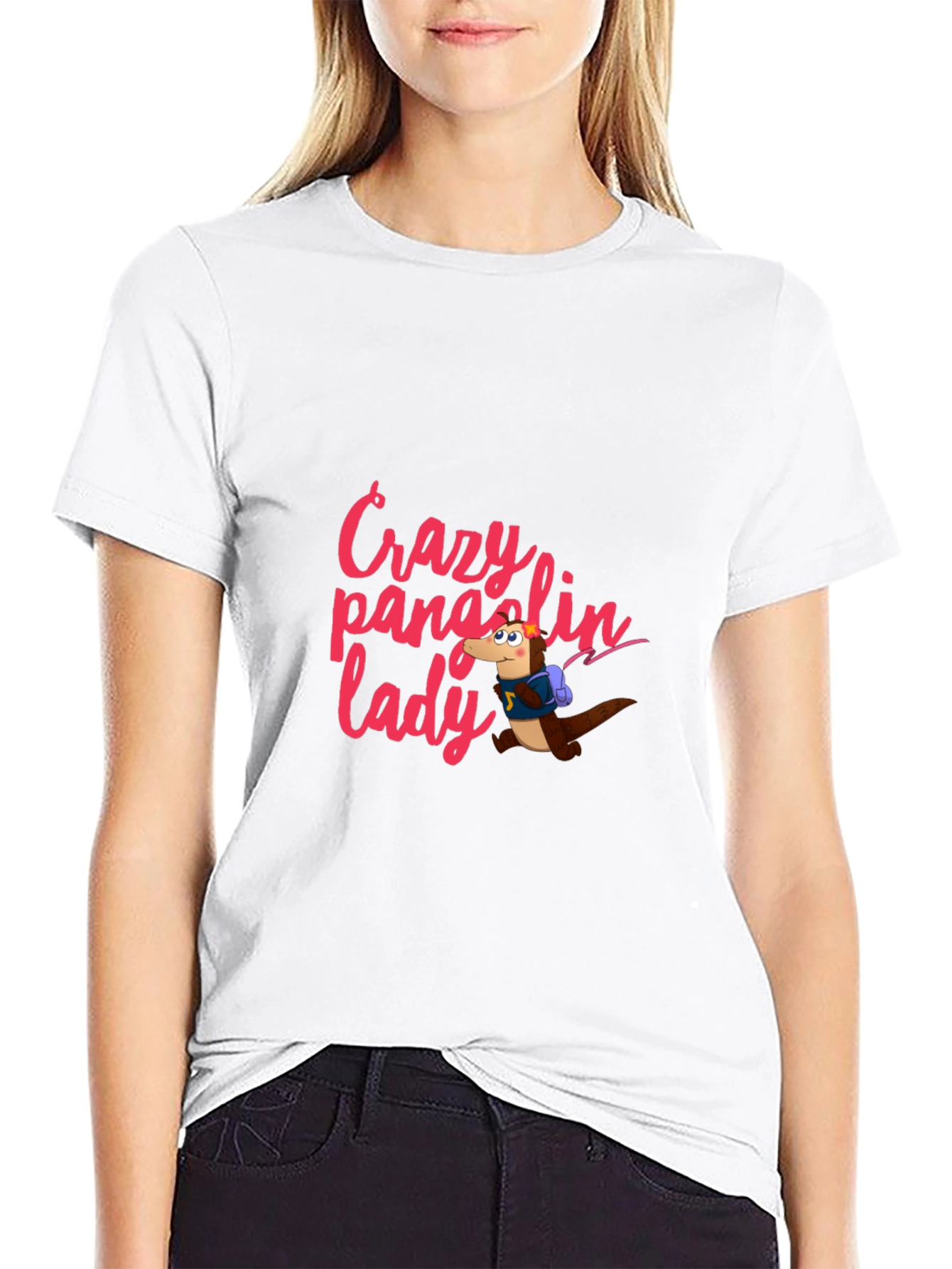 Crazy Pangolin Lady Graphic Tee