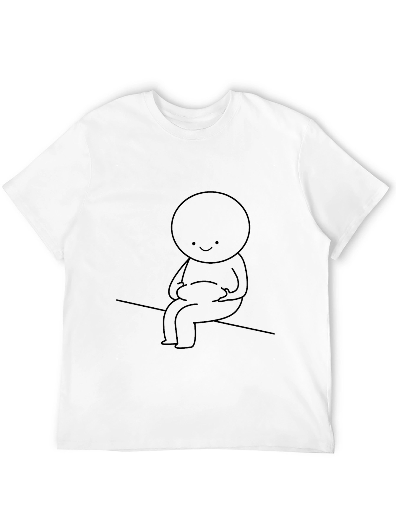 Smiling Character Black T-Shirt