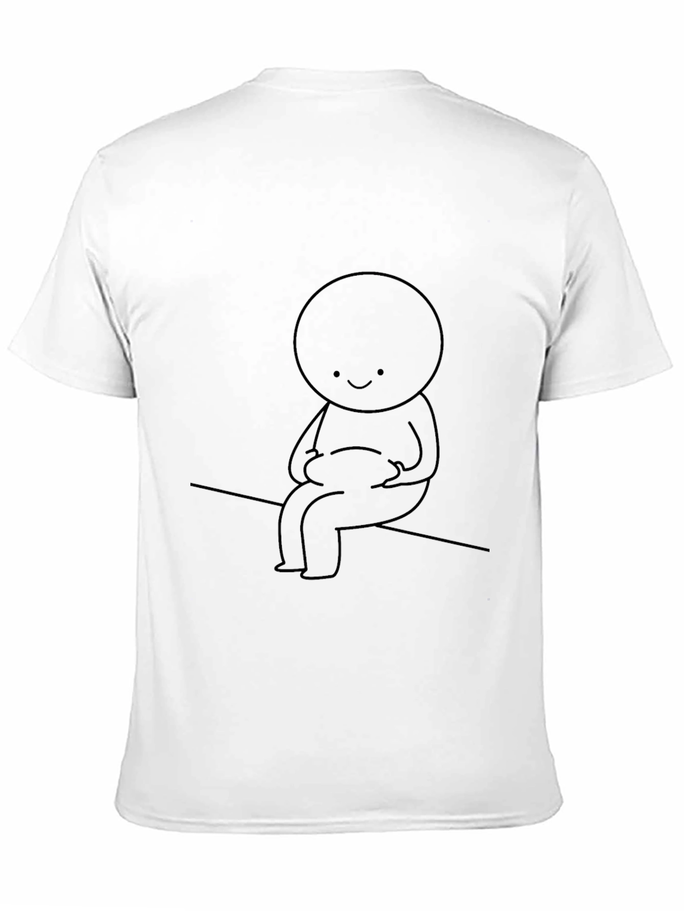 Smiling Character Black T-Shirt