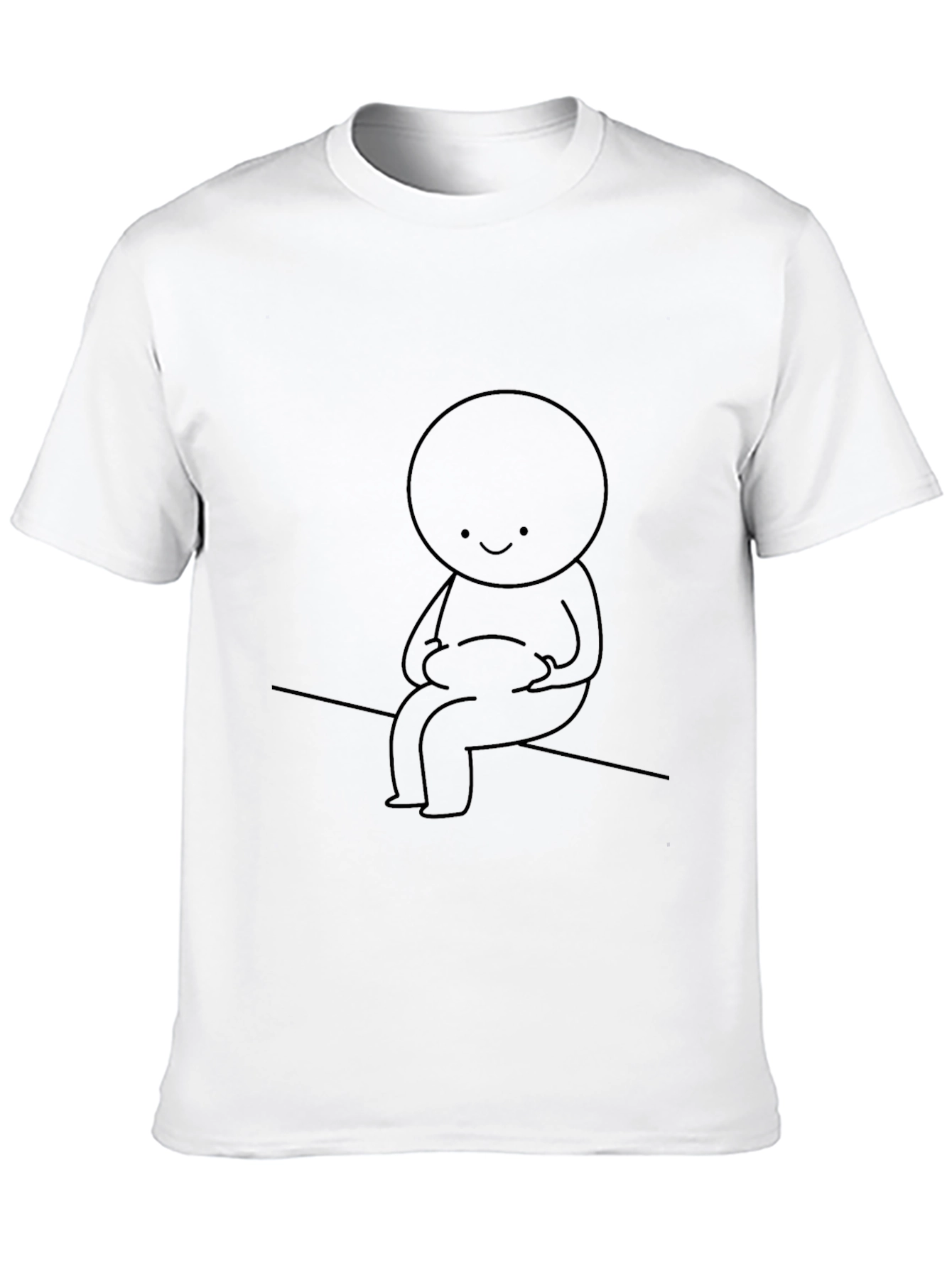 Smiling Character Black T-Shirt