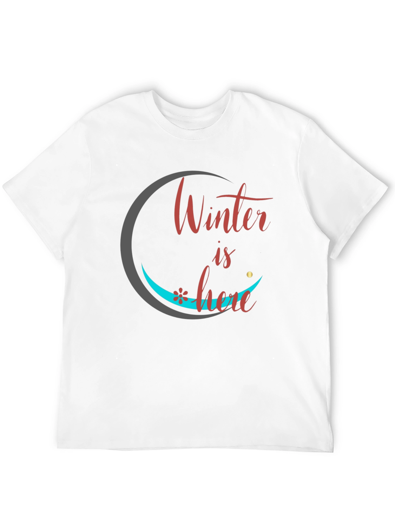 Winter Is Here Black Graphic T-Shirt