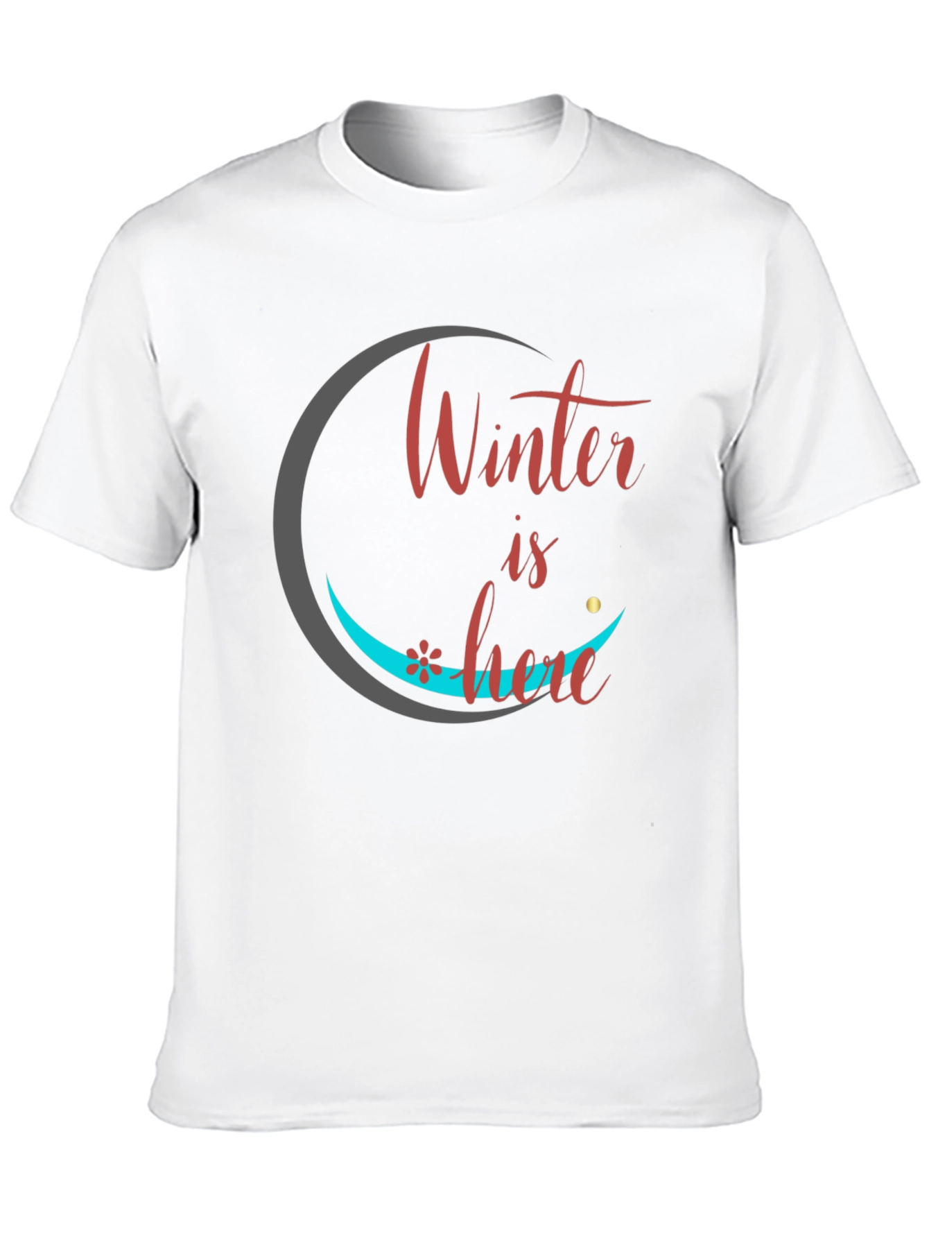 Winter Is Here Black Graphic T-Shirt