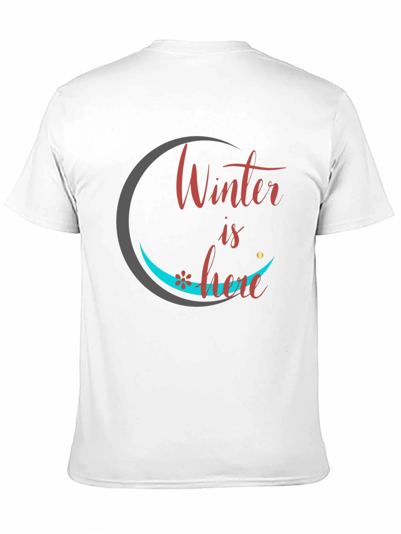 Winter Is Here Black Graphic T-Shirt