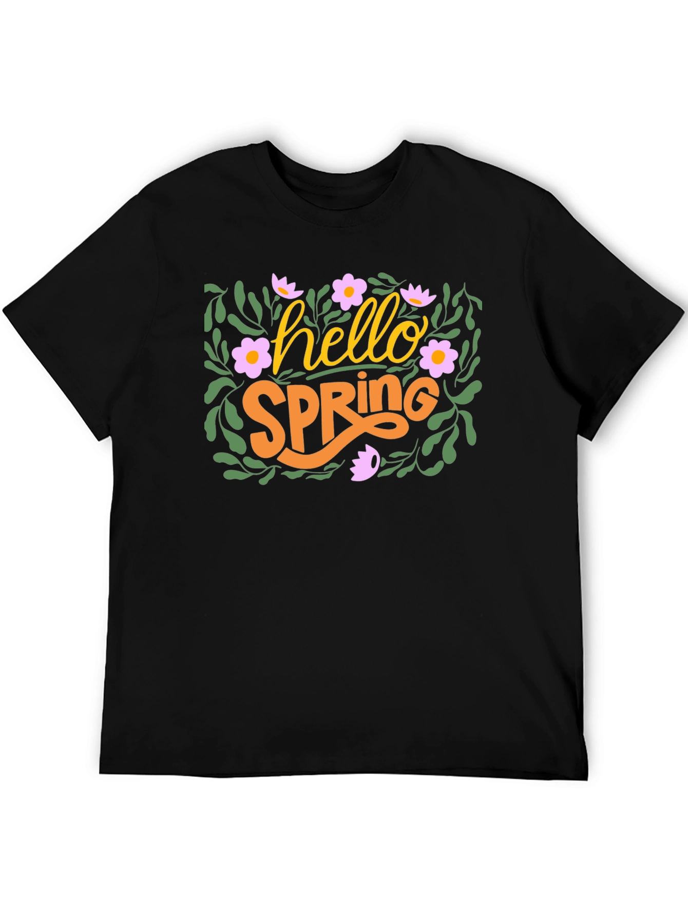 Hello Spring Floral Graphic T-Shirt