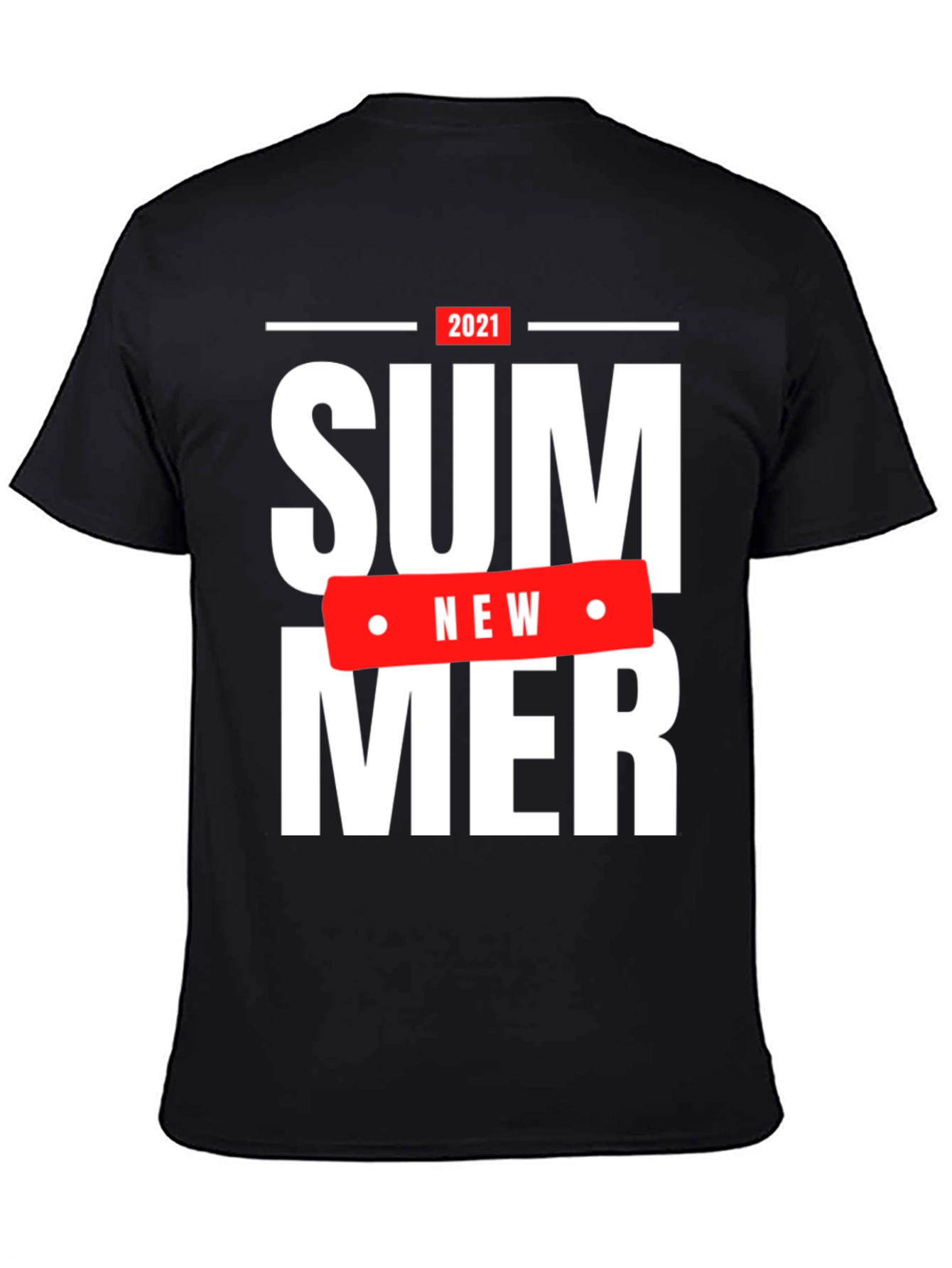 Summer 2021 Graphic T-Shirt - Casual Black Tee