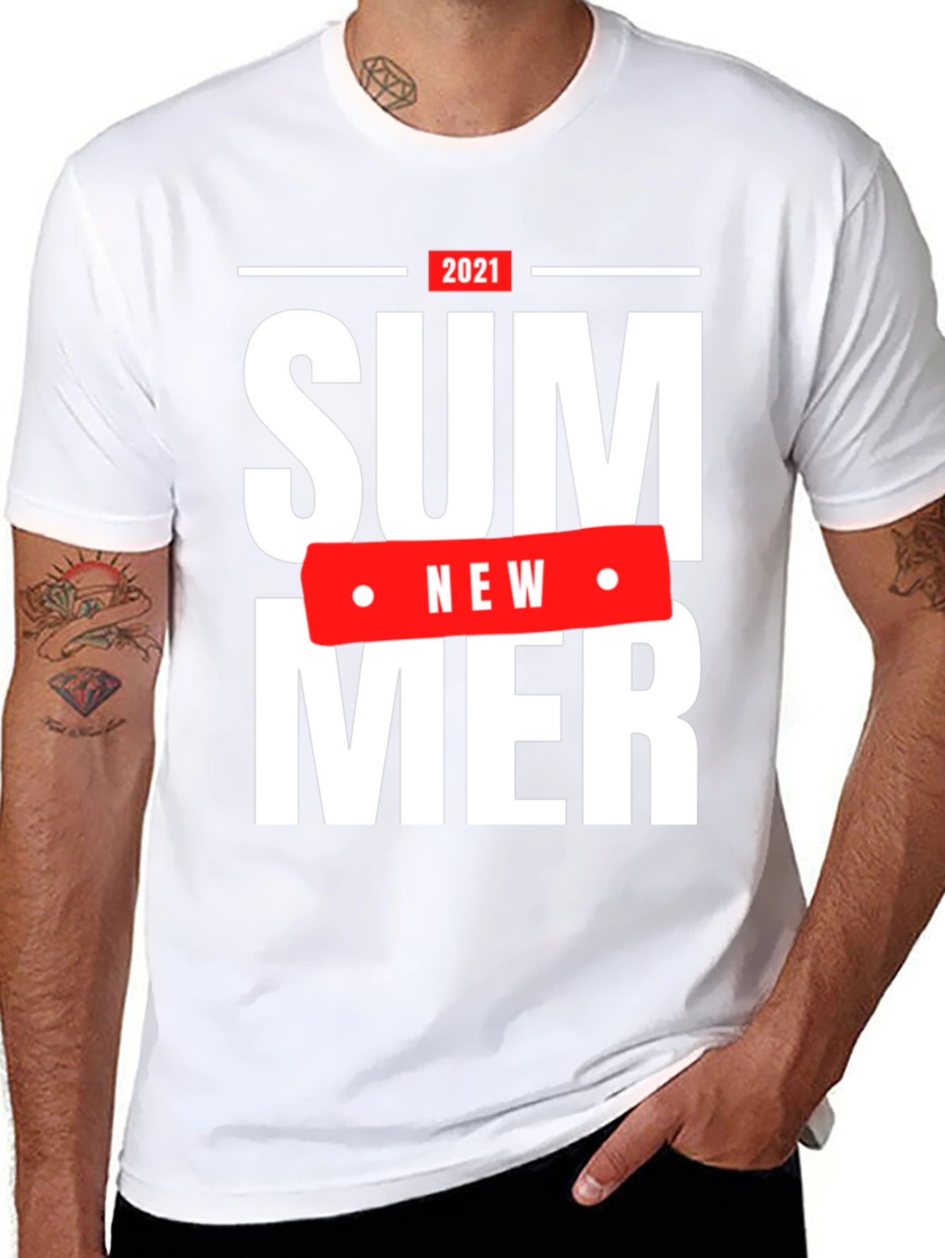 Summer 2021 Graphic T-Shirt - Casual Black Tee