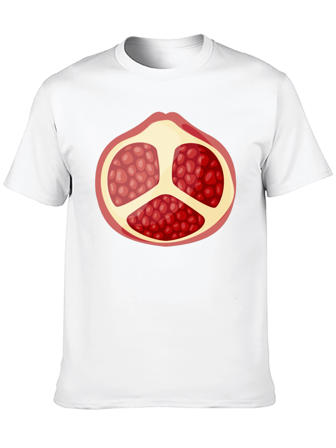 Pomegranate Graphic Black T-Shirt - Fruit Lover Tee