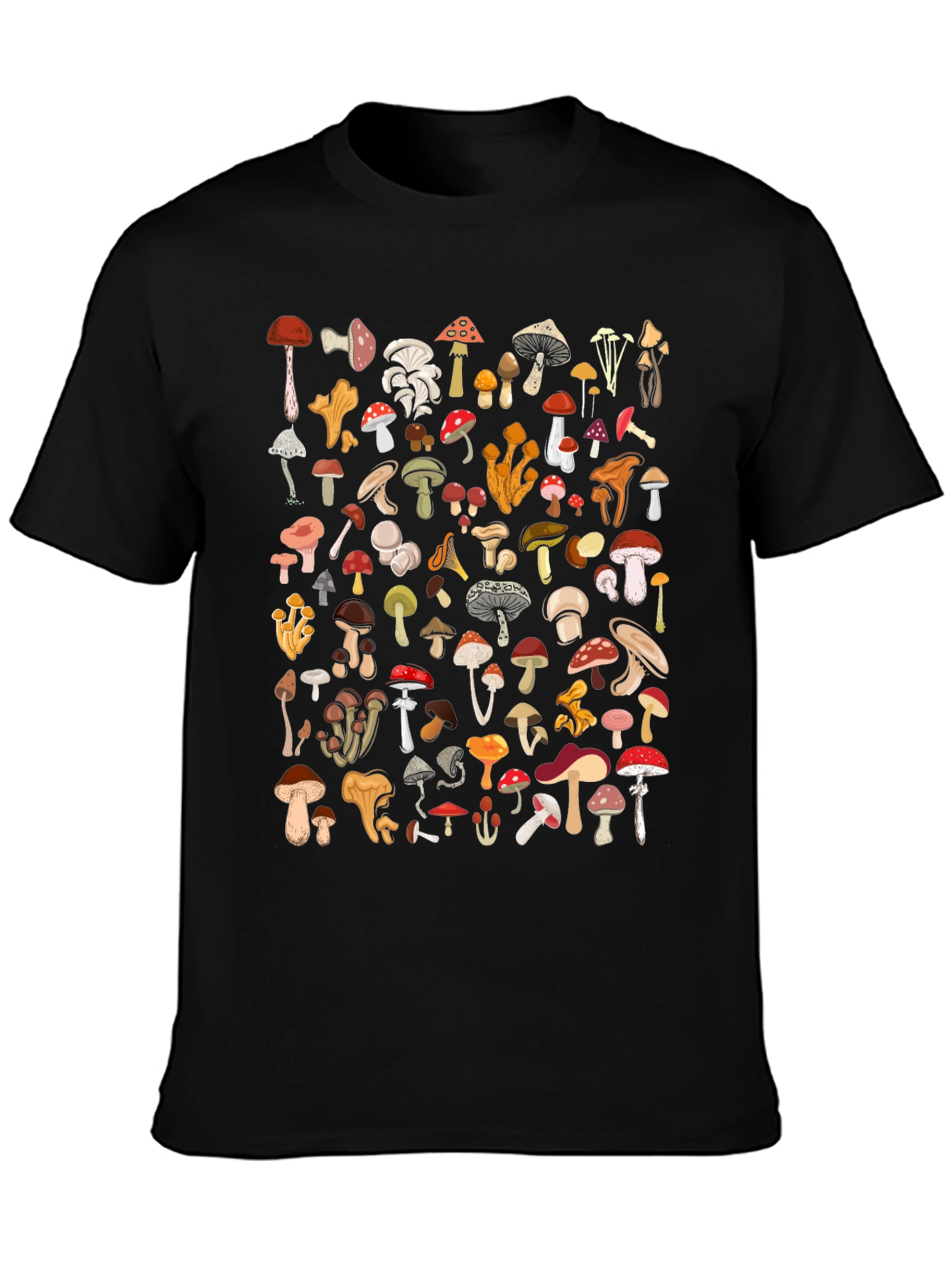 Mushroom Graphic Print Tee - Unisex Casual Top