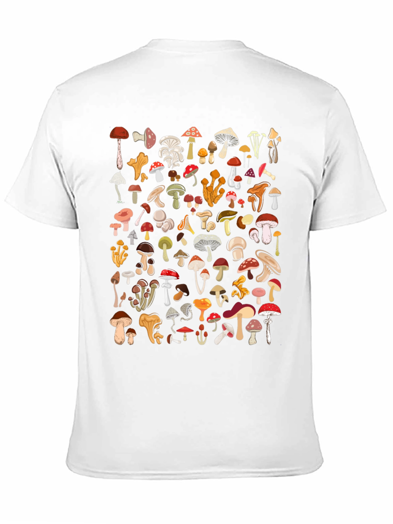 Mushroom Graphic Print Tee - Unisex Casual Top