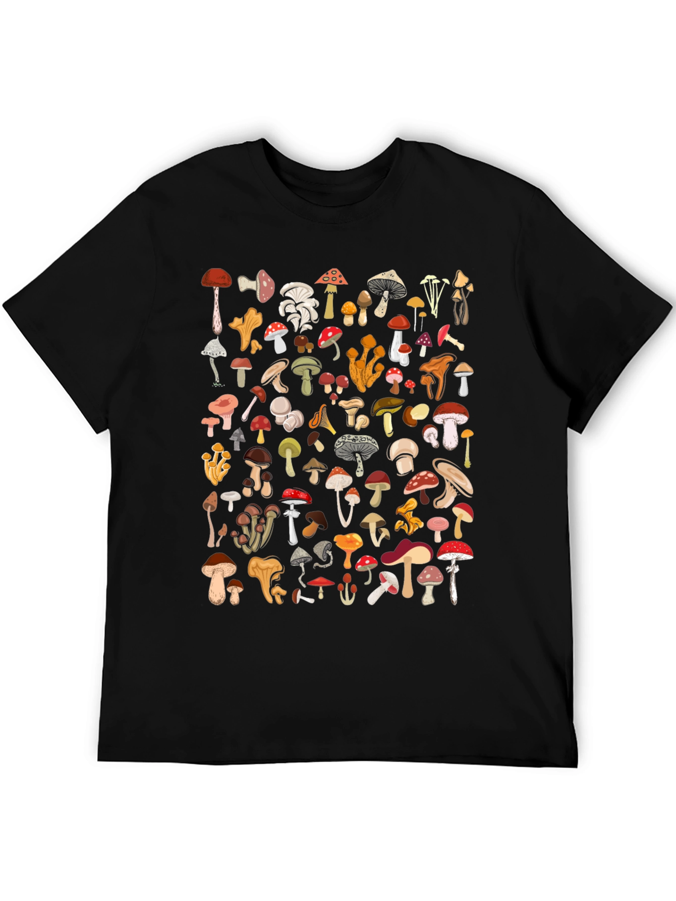 Mushroom Graphic Print Tee - Unisex Casual Top