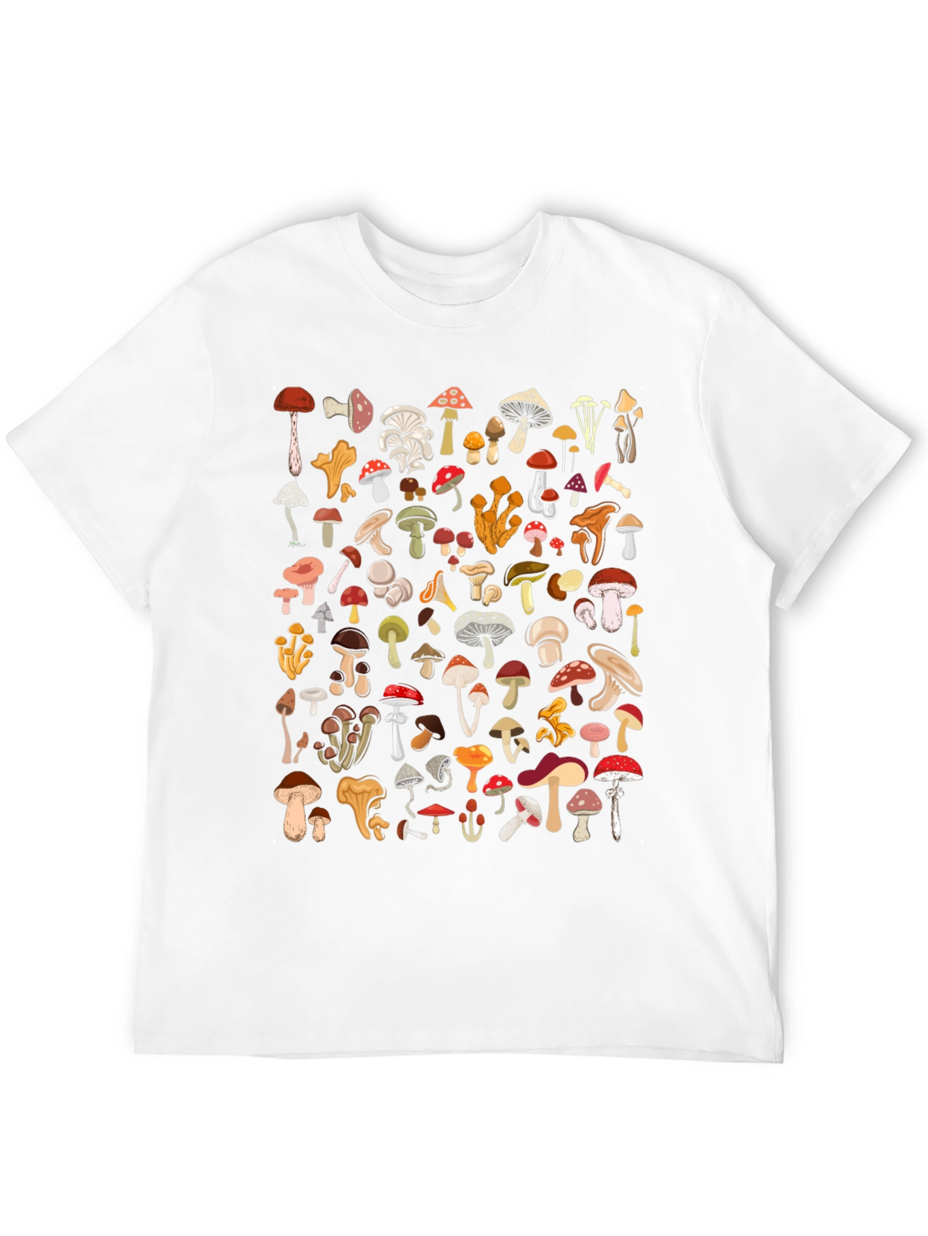 Mushroom Graphic Print Tee - Unisex Casual Top