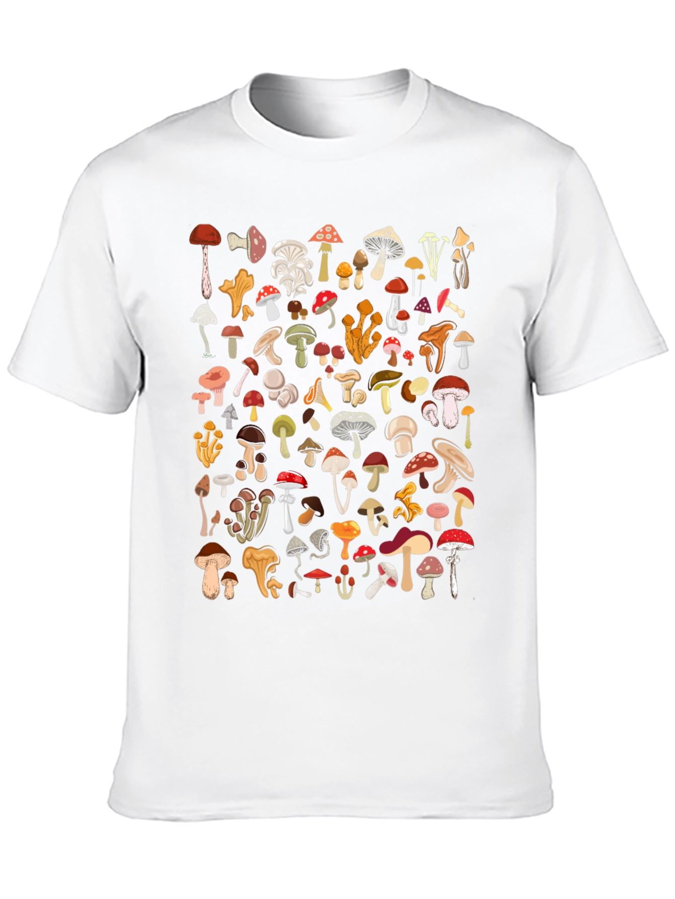 Mushroom Graphic Print Tee - Unisex Casual Top