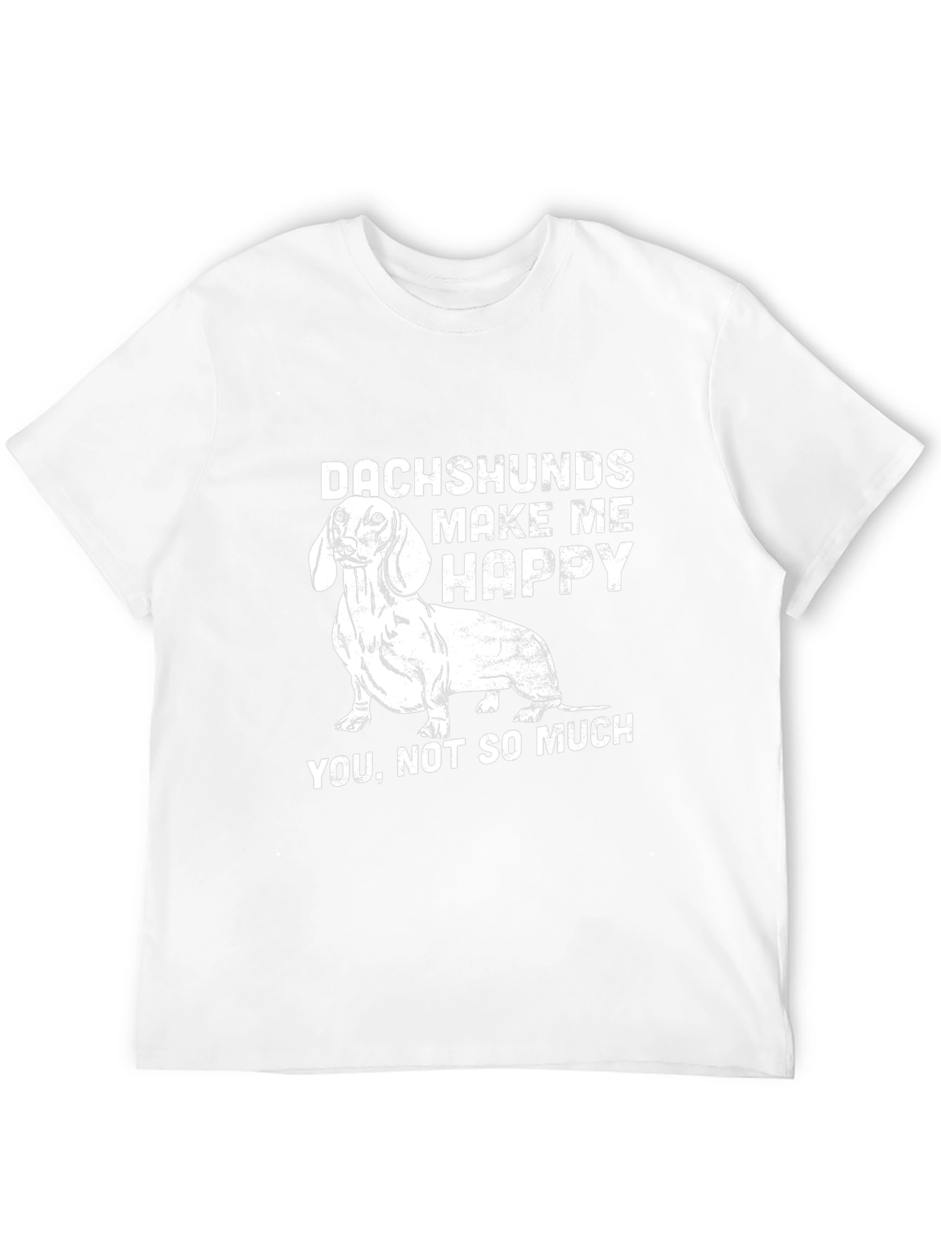 Dachshunds Make Me Happy T-Shirt Unisex Black Tee