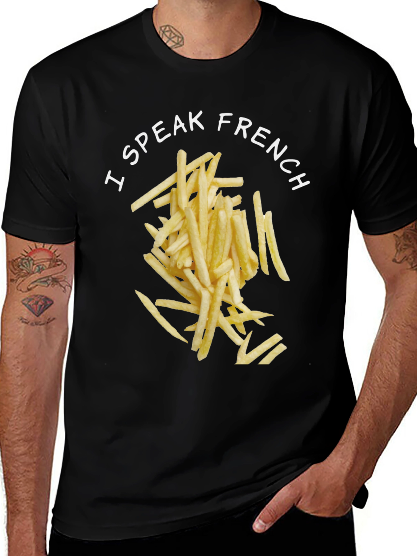 I Speak French Fries T-Shirt - Novelty Foodie Tee