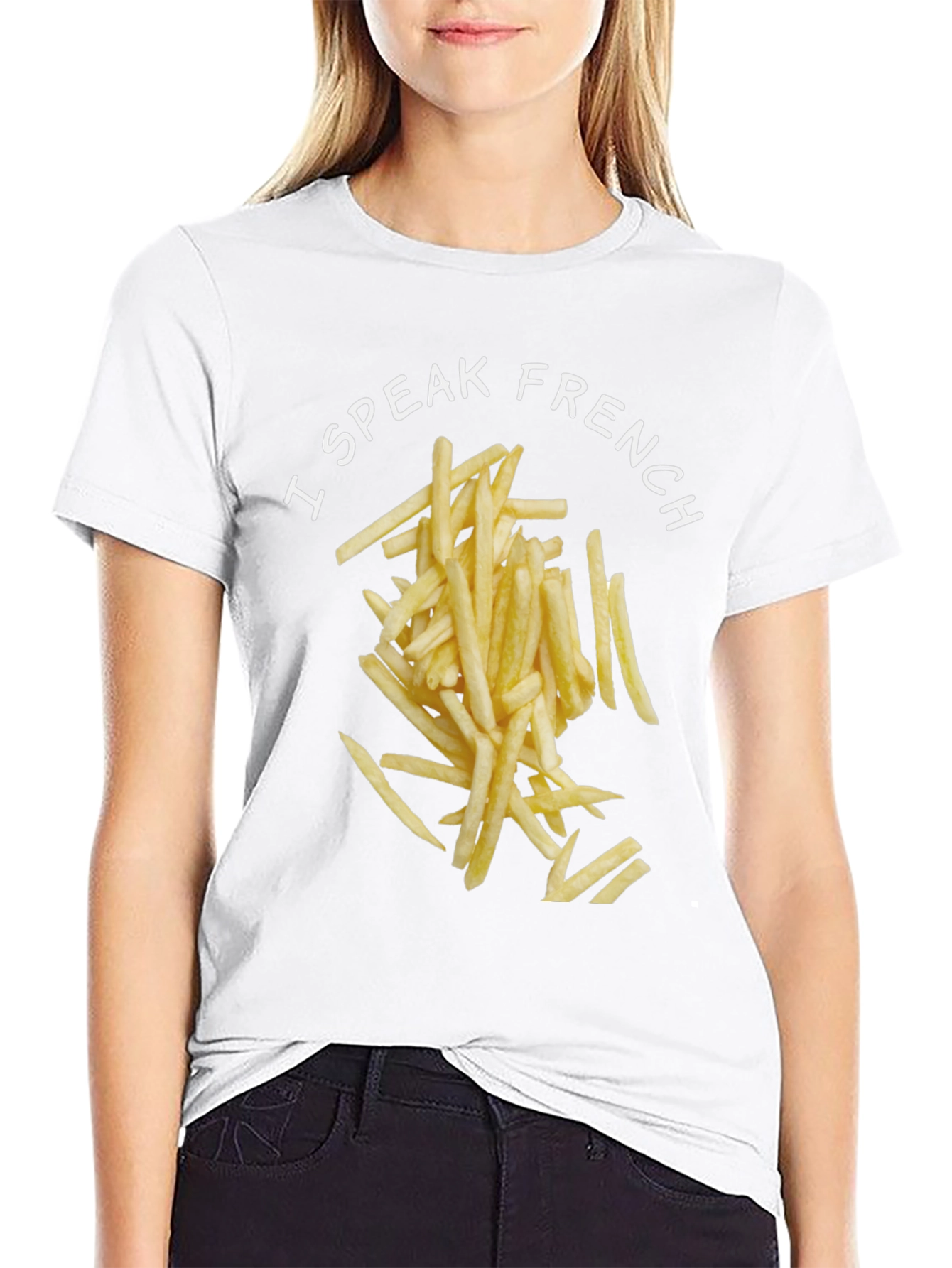 I Speak French Fries T-Shirt - Novelty Foodie Tee