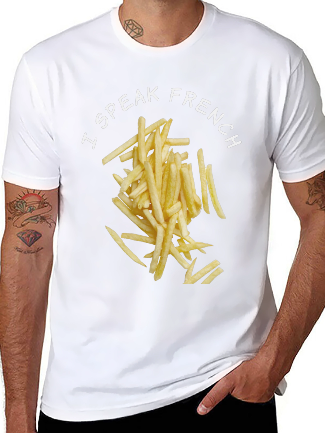 I Speak French Fries T-Shirt - Novelty Foodie Tee