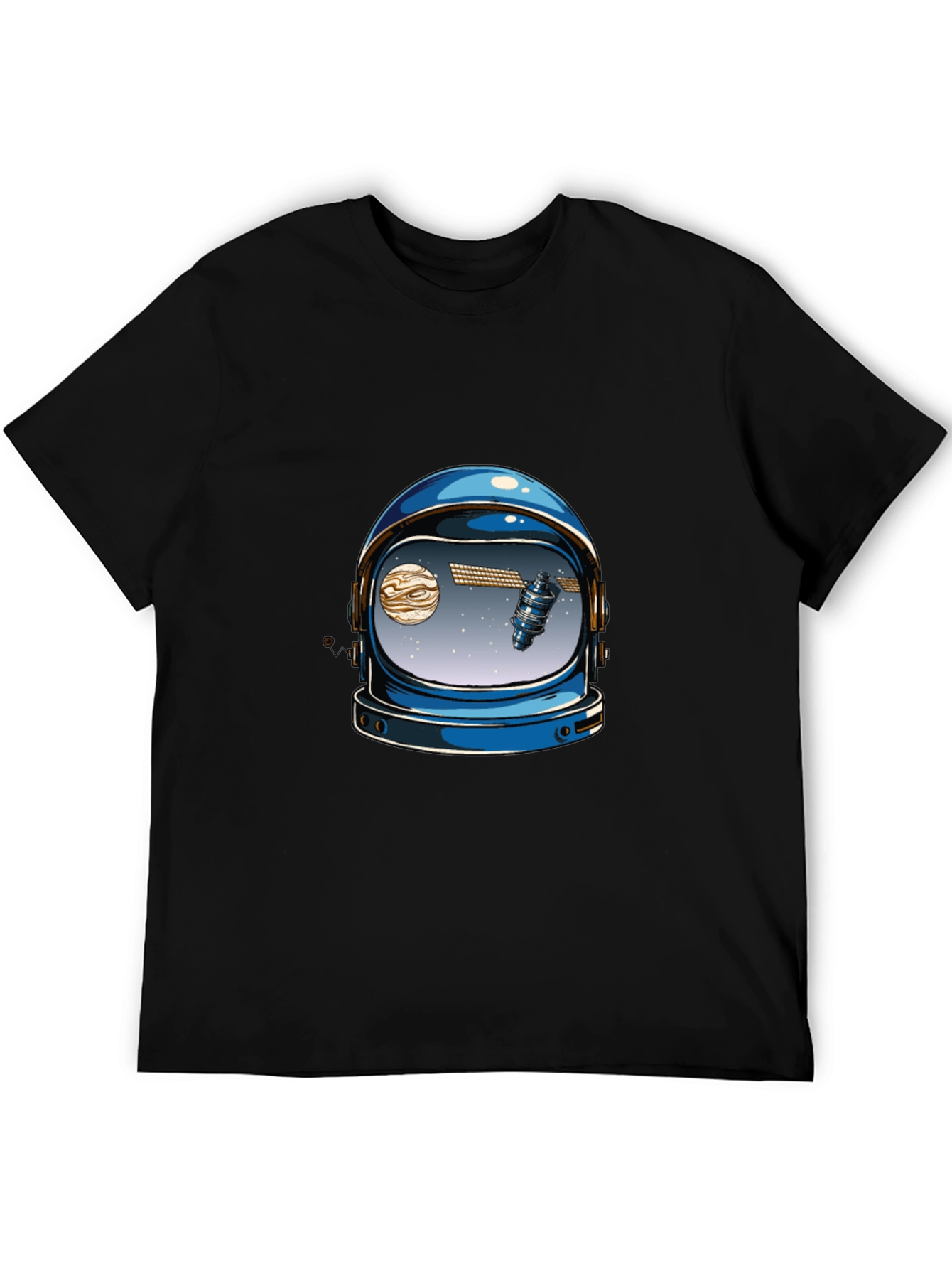 Astronaut Helmet Graphic Tee - Space Lover T-Shirt
