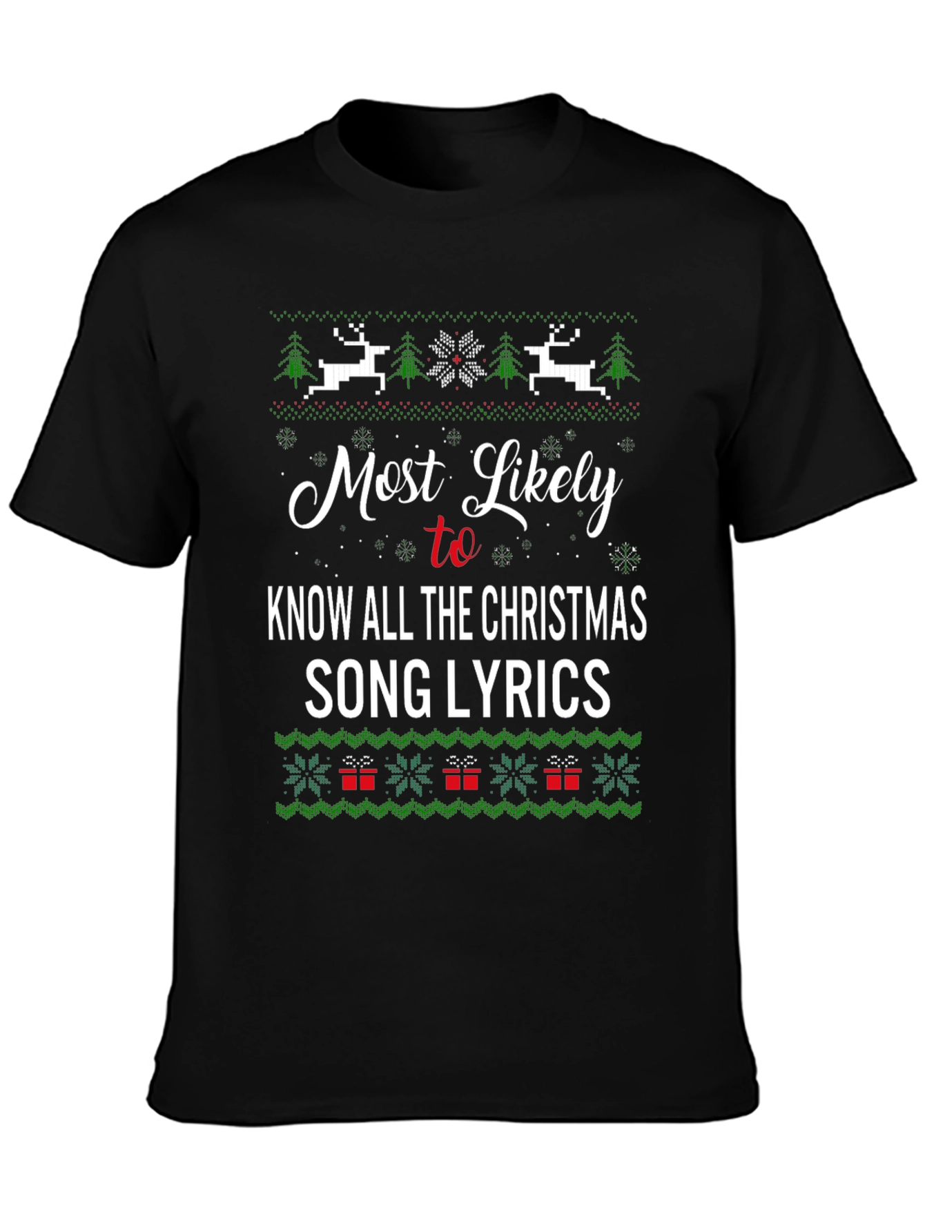 Funny Christmas Song Lyrics T-Shirt