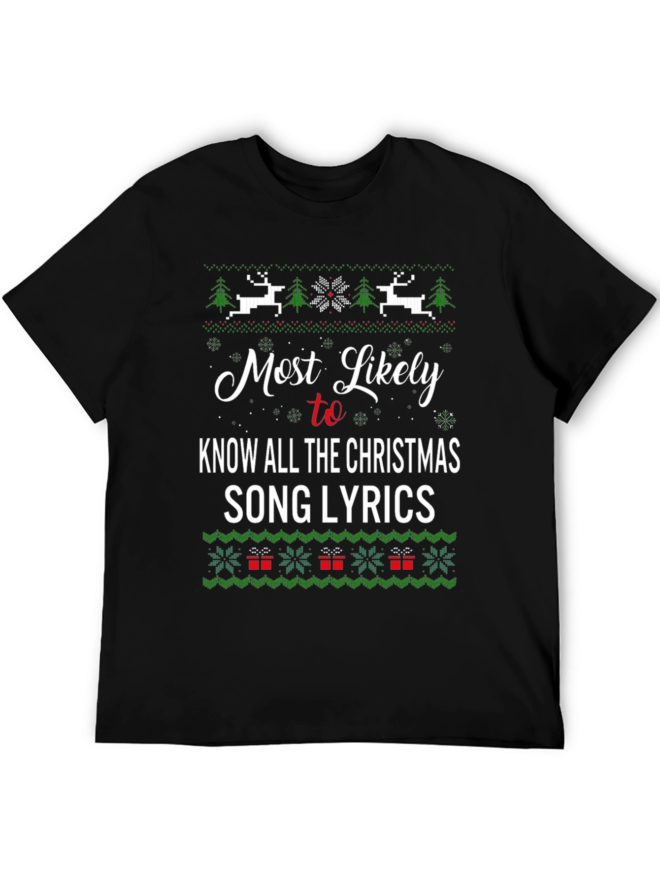 Funny Christmas Song Lyrics T-Shirt