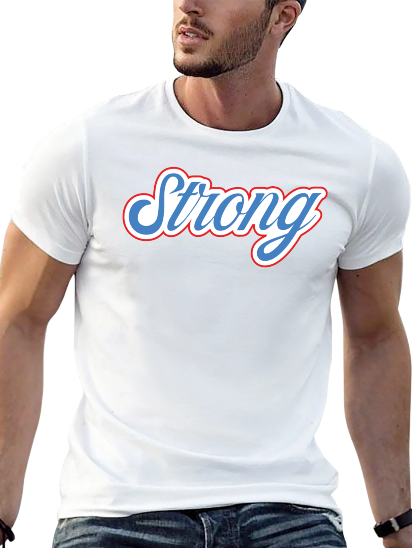 Strong Graphic Tee - Black Short Sleeve T-Shirt