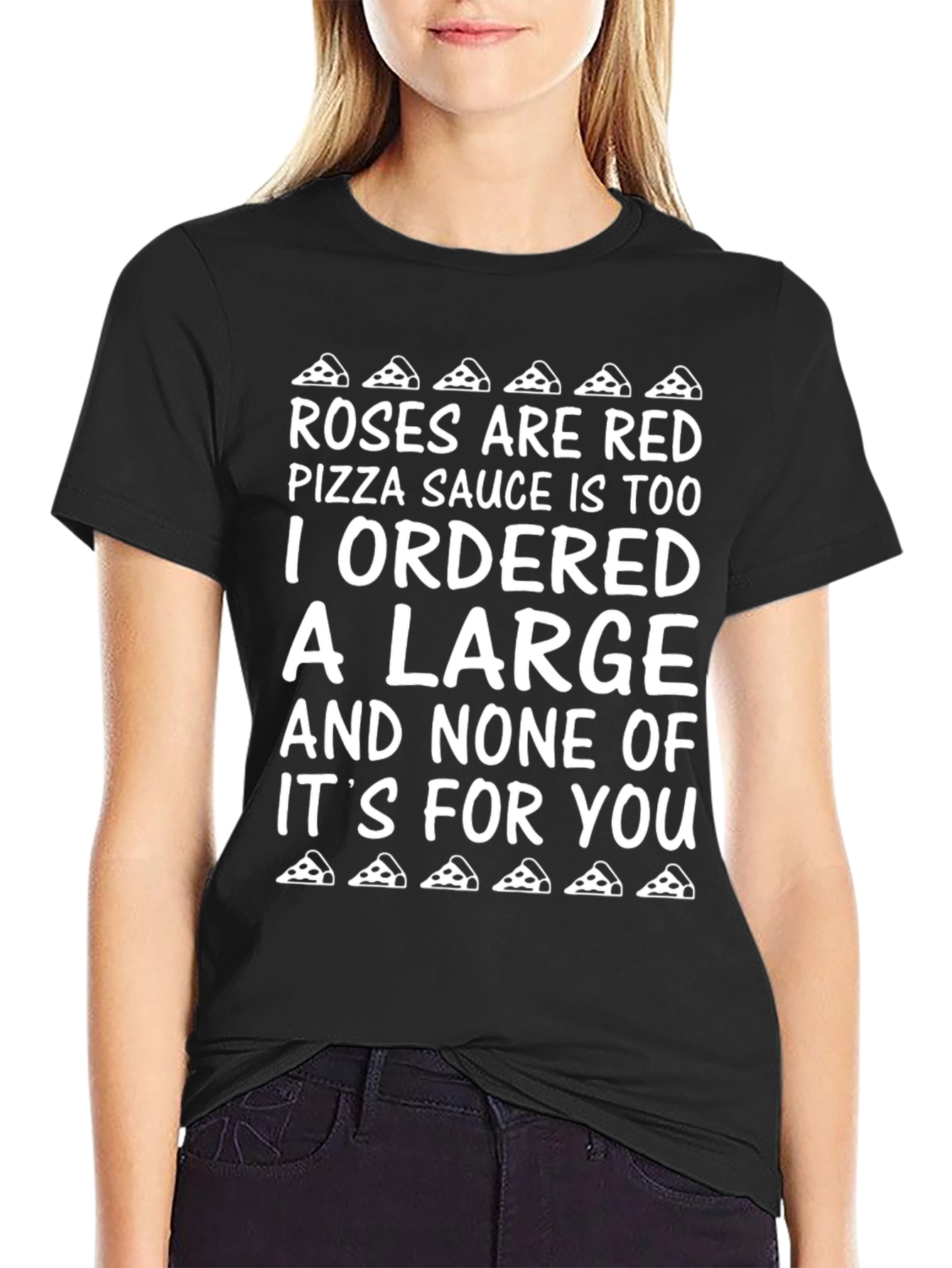 Funny Pizza T-Shirt - Roses are Red Poem