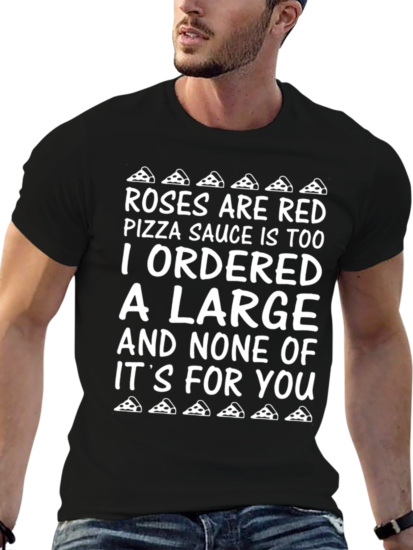Funny Pizza T-Shirt - Roses are Red Poem