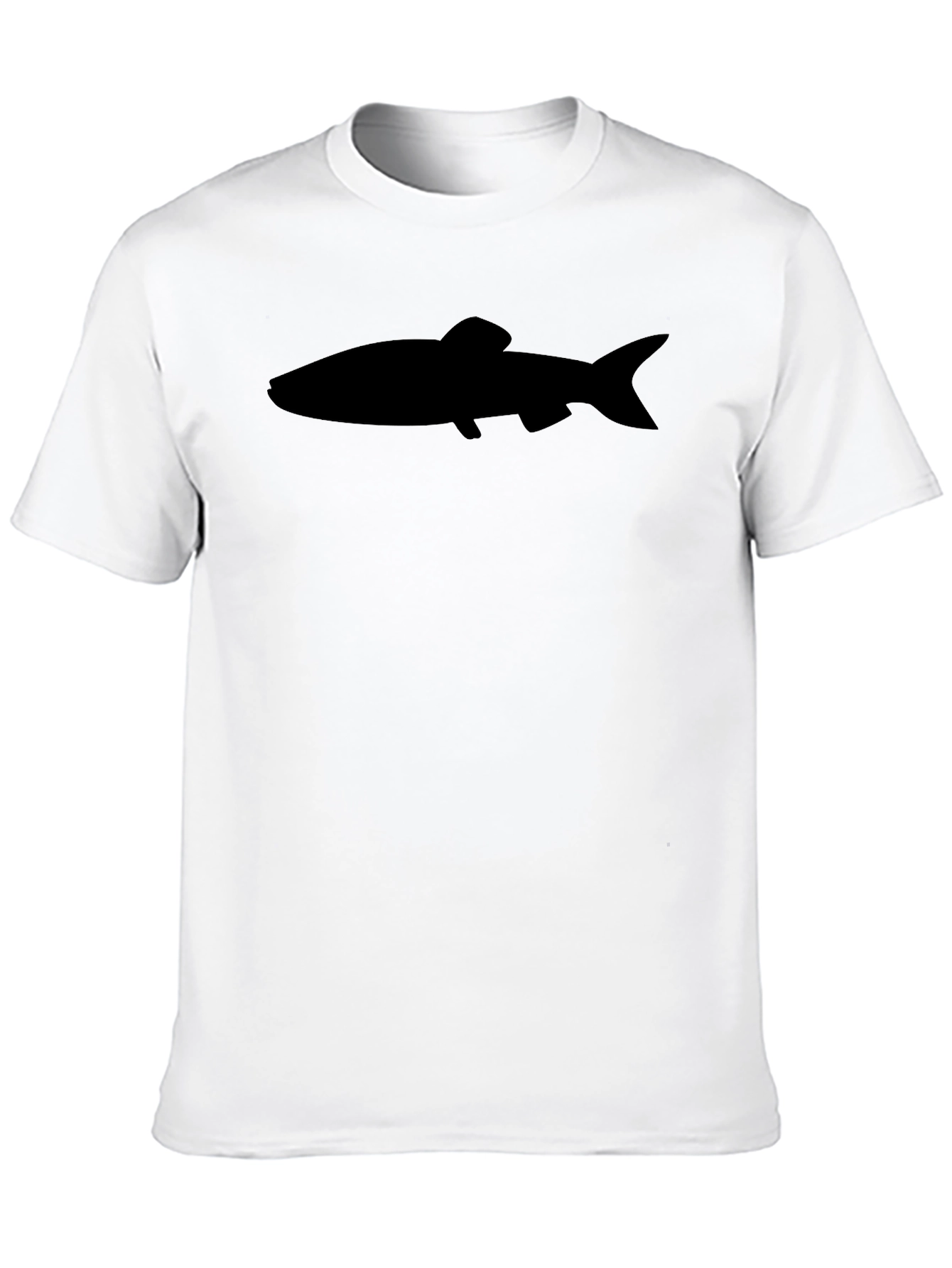 Black Trout Graphic Tee - Stylish Fish Design