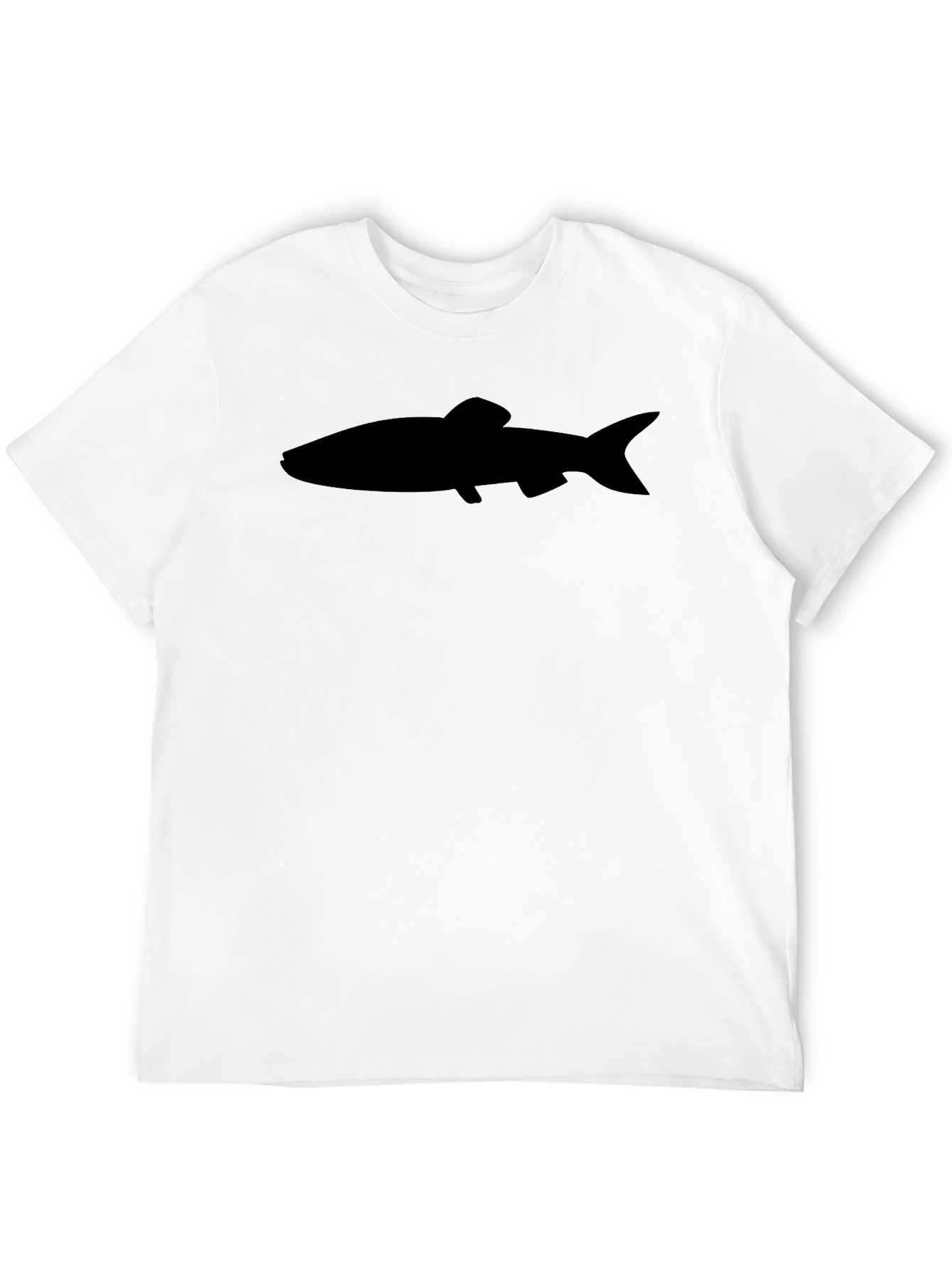 Black Trout Graphic Tee - Stylish Fish Design