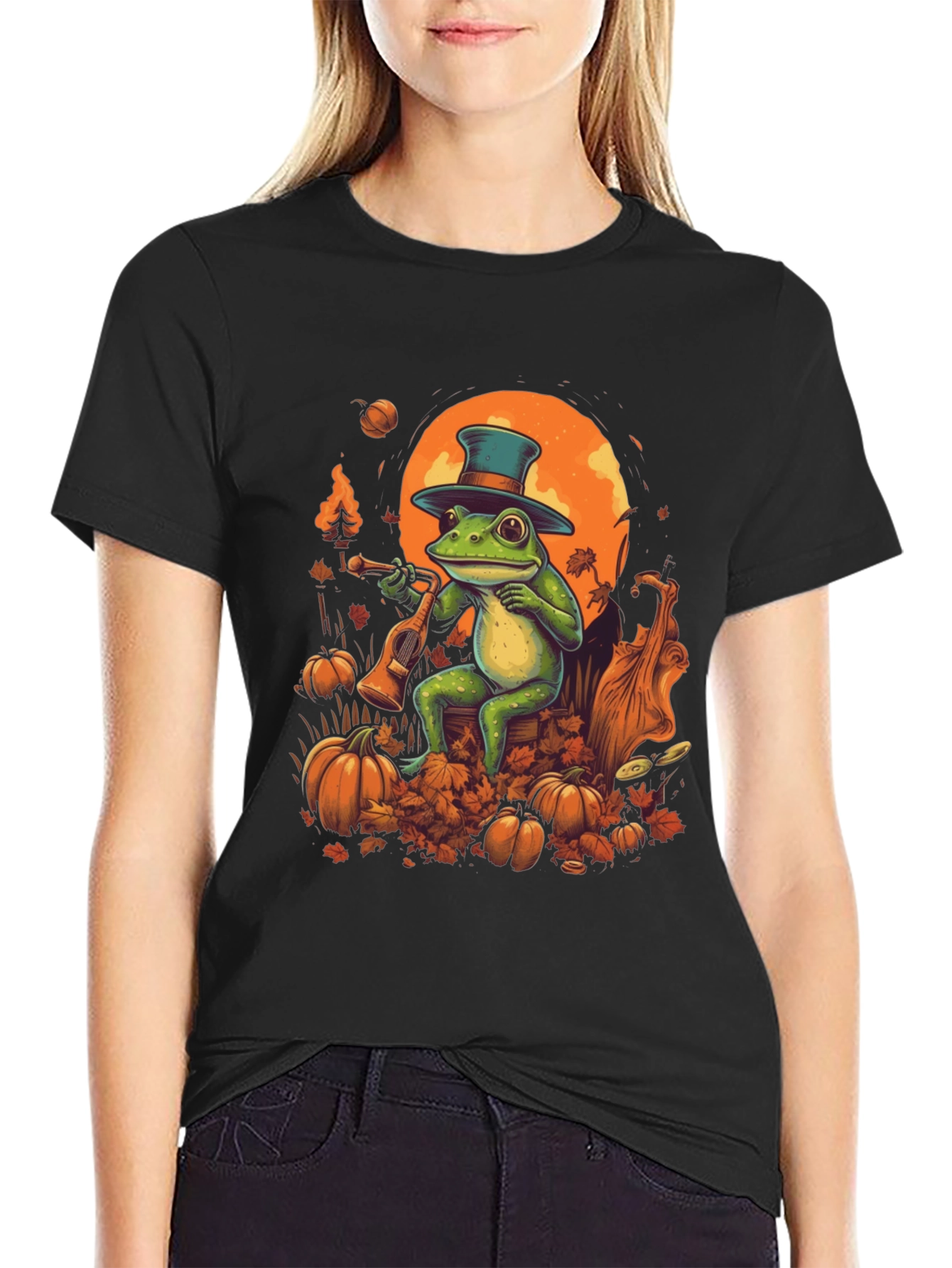 Frog Musician Halloween T-Shirt