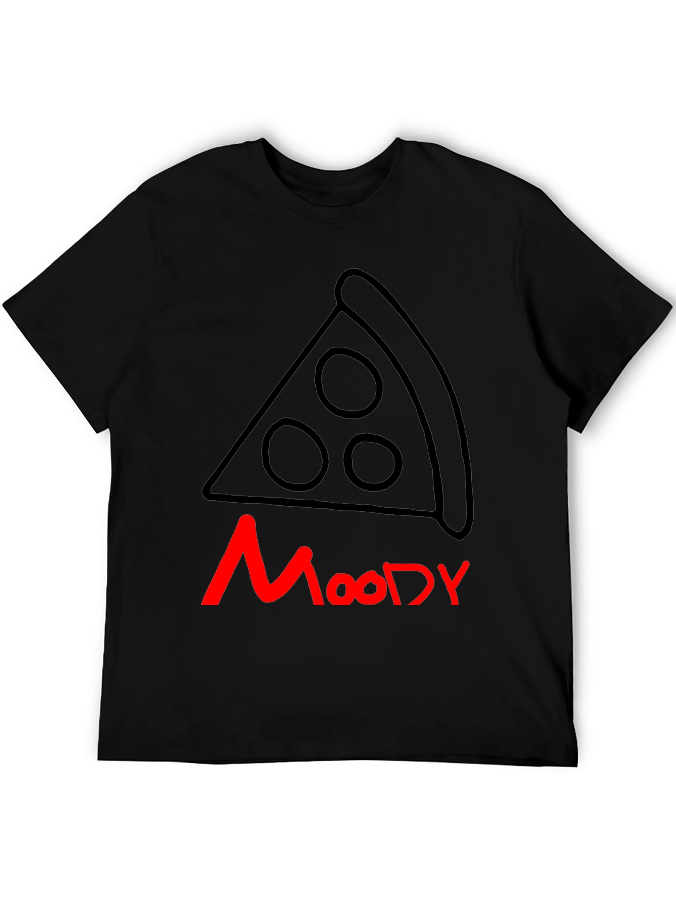 Moody Pizza T-Shirt - Casual Graphic Tee