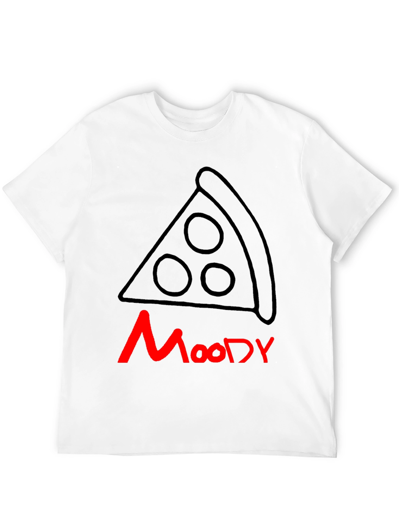 Moody Pizza T-Shirt - Casual Graphic Tee