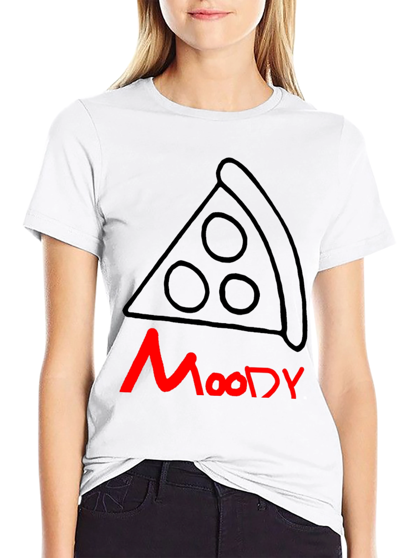 Moody Pizza T-Shirt - Casual Graphic Tee