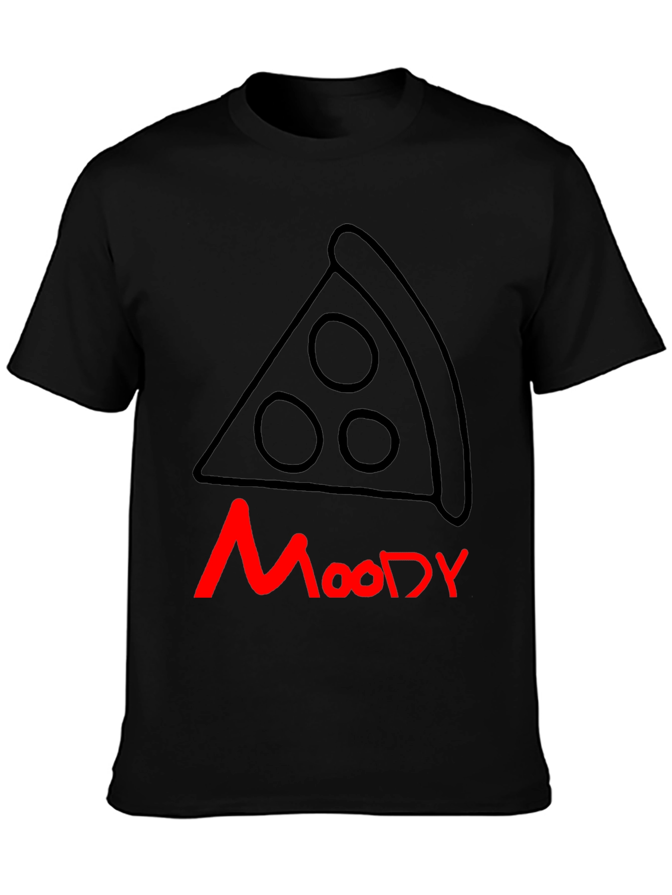 Moody Pizza T-Shirt - Casual Graphic Tee