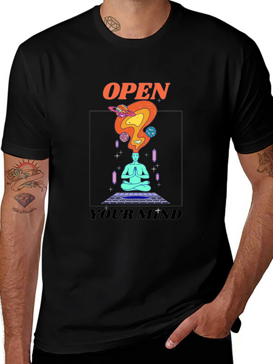 Open Your Mind Graphic T-Shirt - Spiritual Design