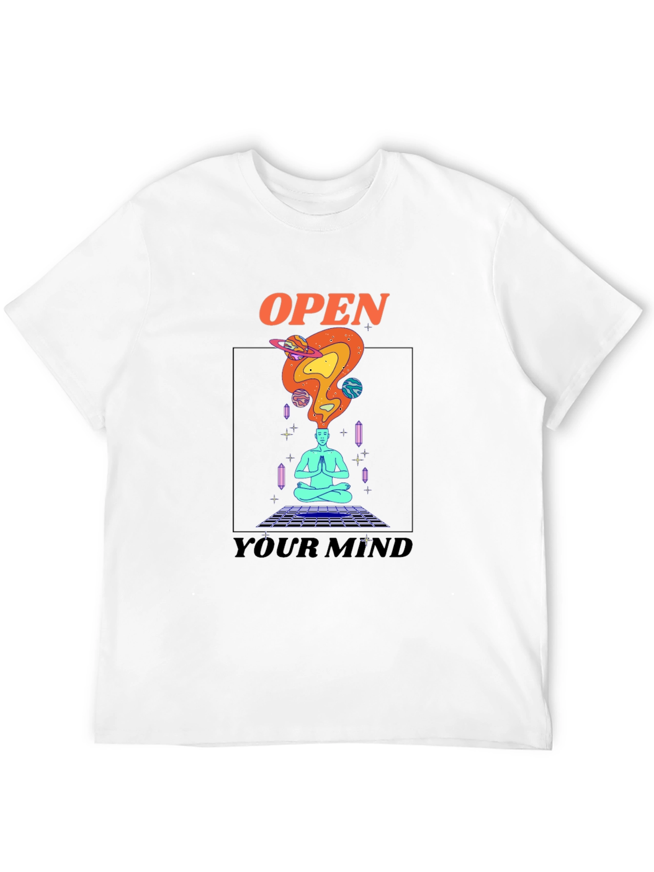 Open Your Mind Graphic T-Shirt - Spiritual Design
