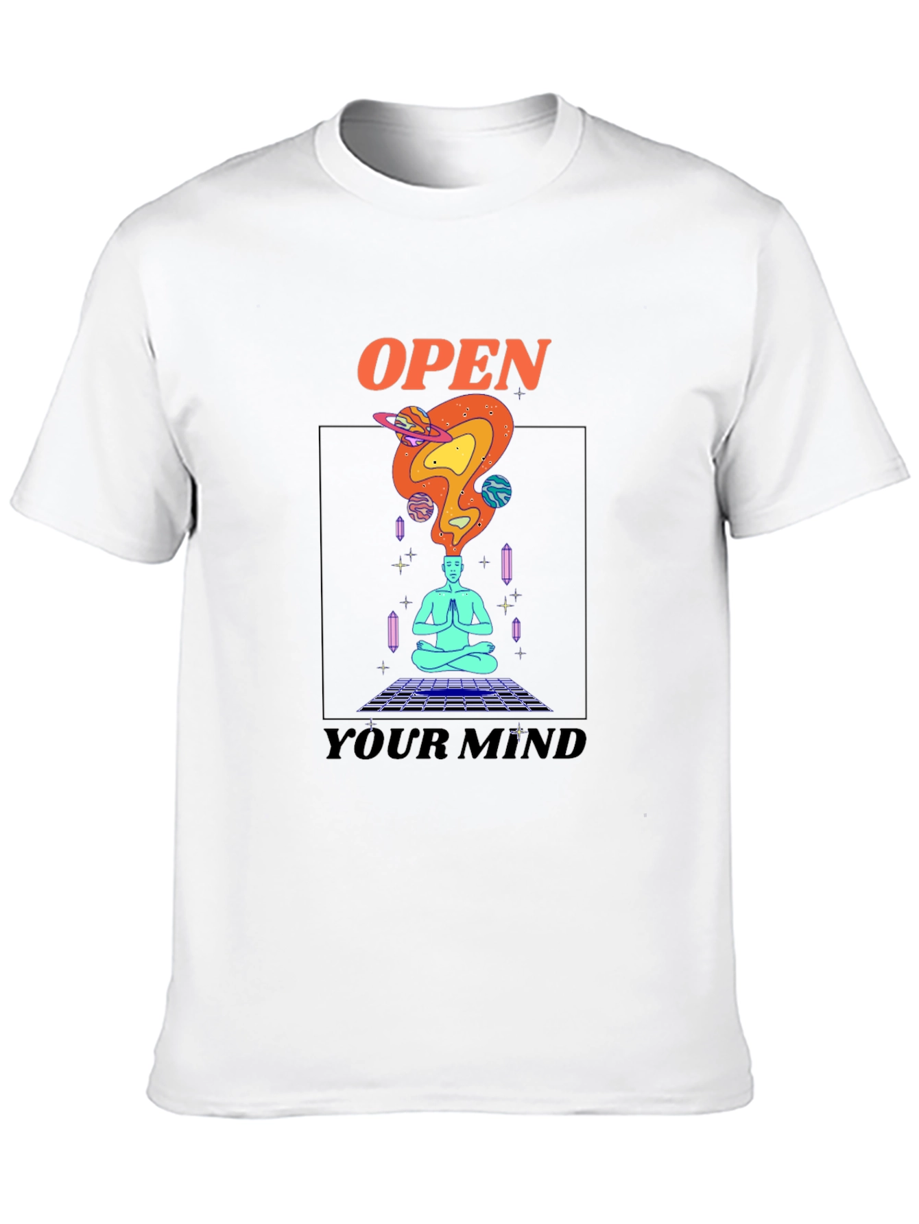 Open Your Mind Graphic T-Shirt - Spiritual Design