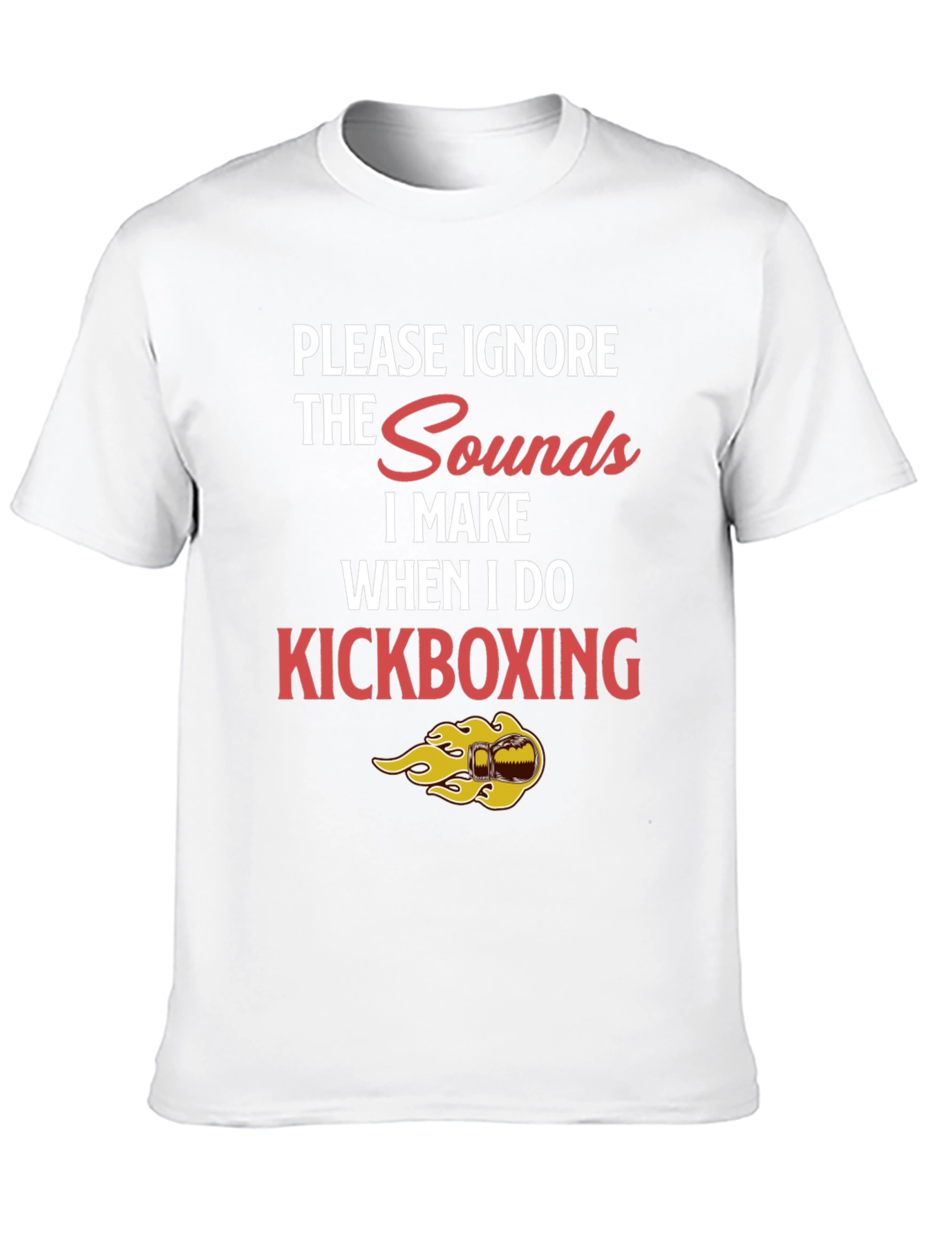 Kickboxing Sounds Funny Graphic Tee - Black