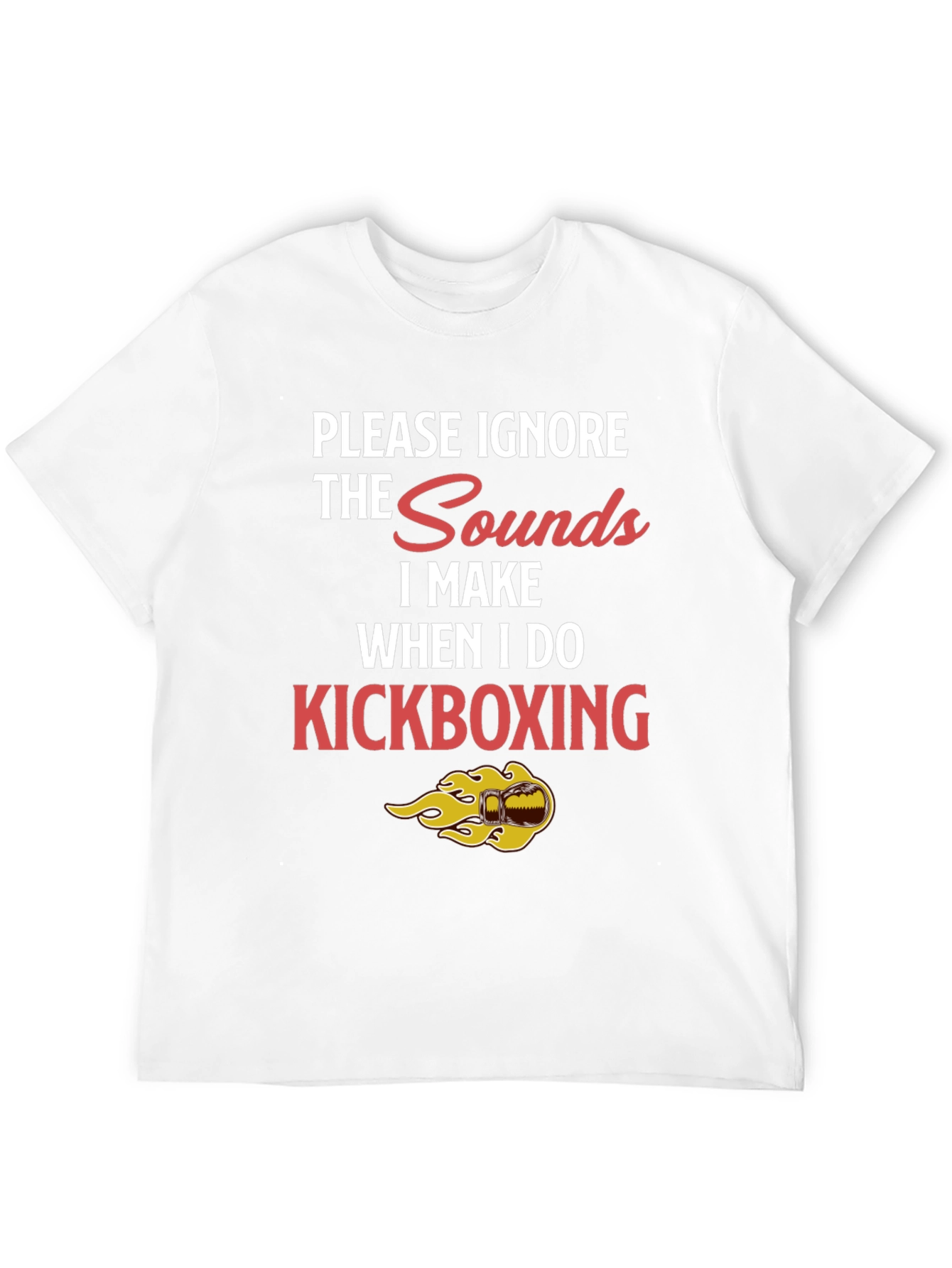 Kickboxing Sounds Funny Graphic Tee - Black