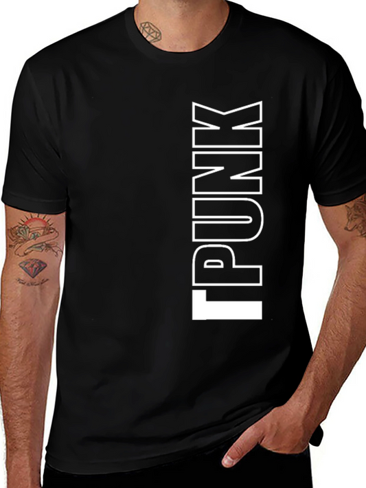 Punk Graphic Print Black T-Shirt
