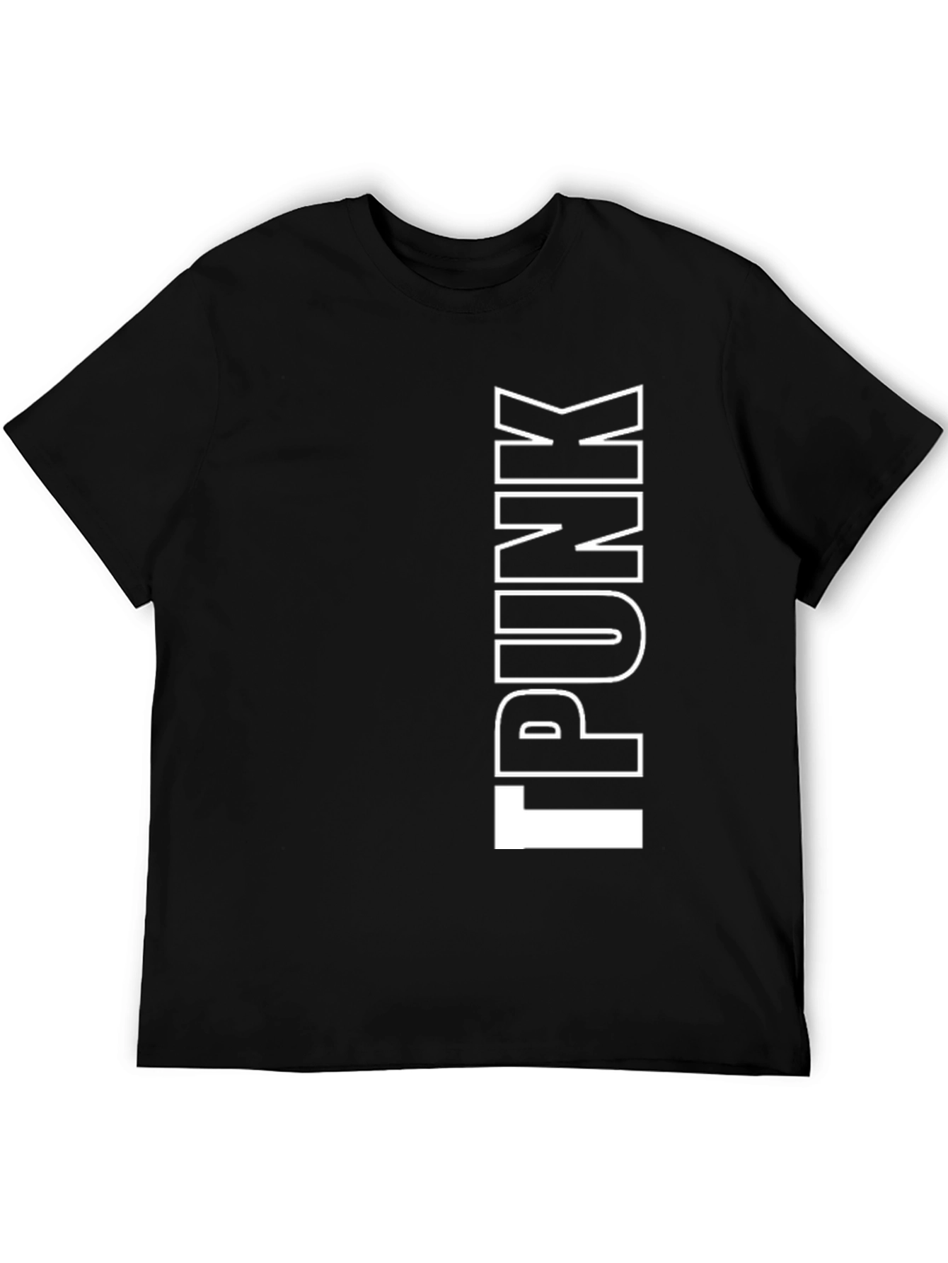 Punk Graphic Print Black T-Shirt