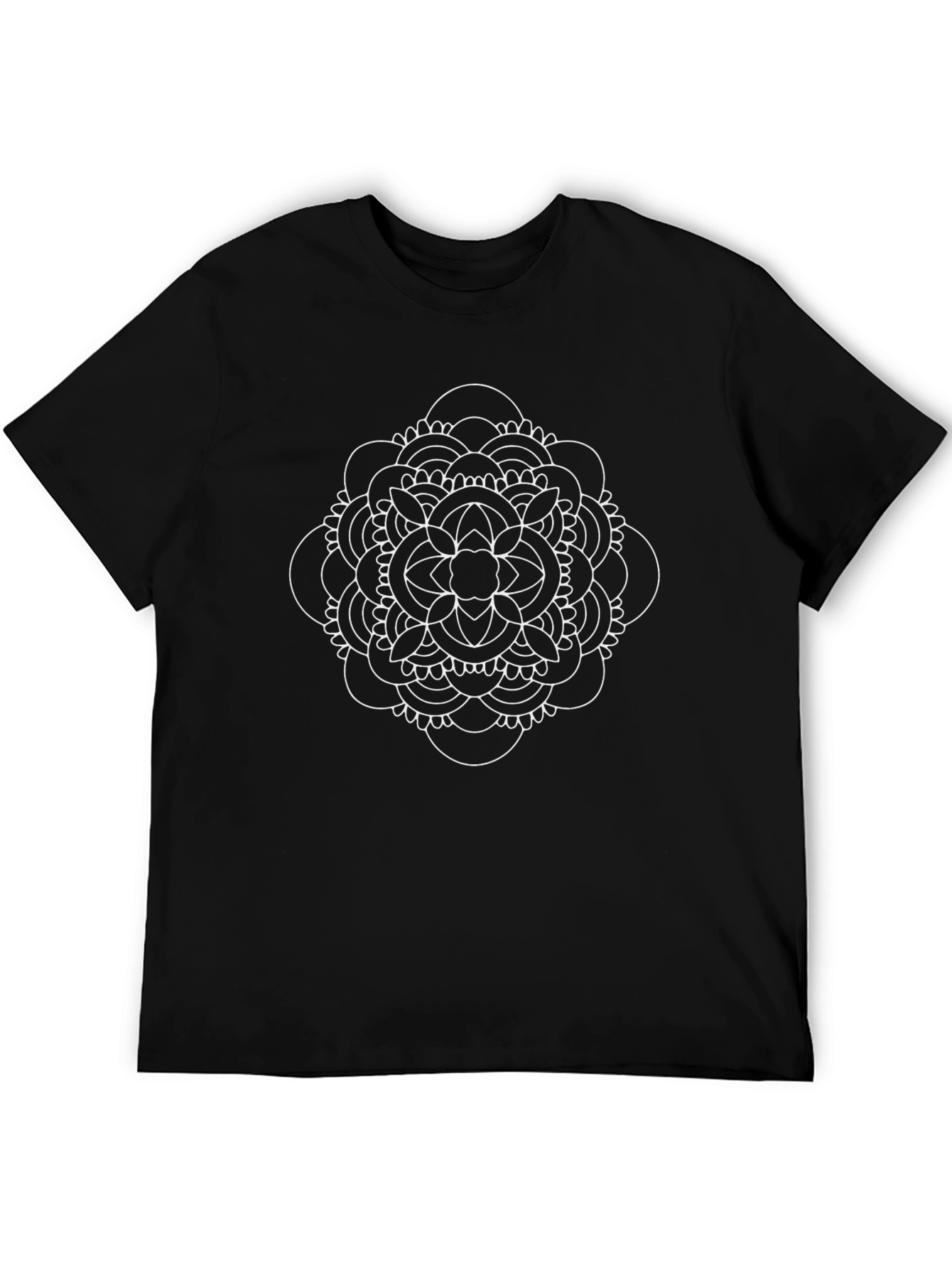 Mandala Graphic Print Crew Neck T-Shirt